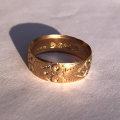 Bracelet en or rose 9 carats à fleurs de la fin de l'époque victorienne