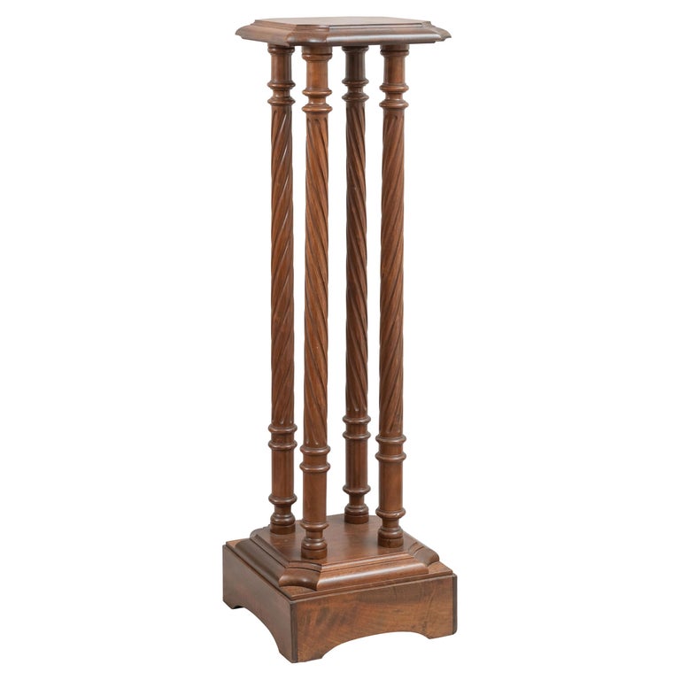 Late Victorian Four Column Mahogany Pedestal For Sale at 1stDibs