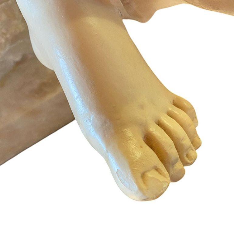 Spätviktorianische französische handgeschnitzte Marmorstatue der Psyche-Göttin in Akt, signiert im Angebot 12