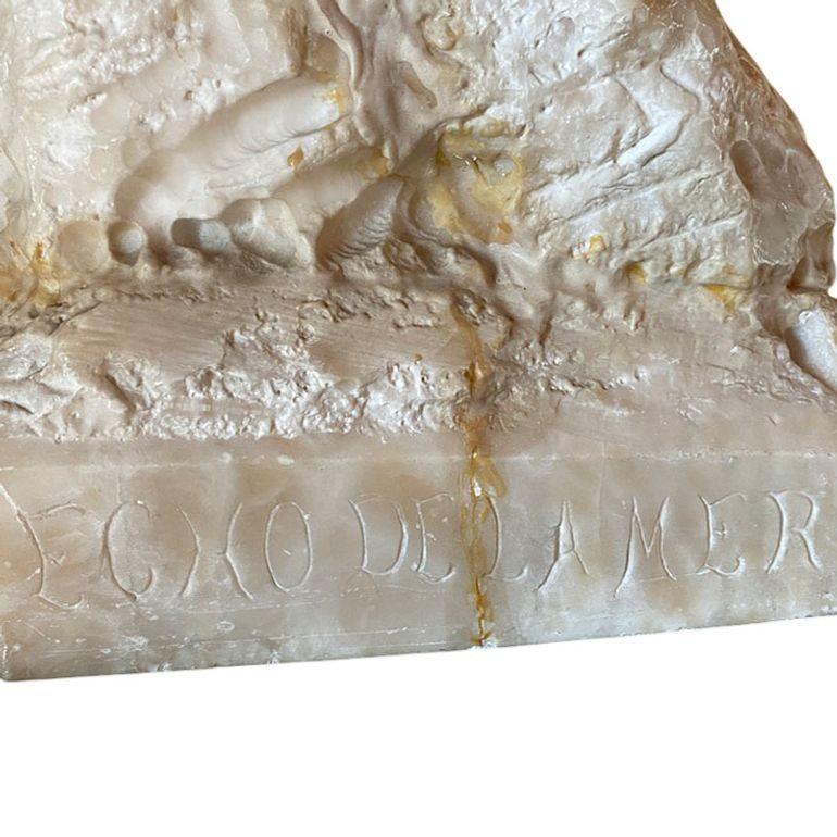 Spätviktorianische französische handgeschnitzte Marmorstatue der Psyche-Göttin in Akt, signiert im Angebot 14