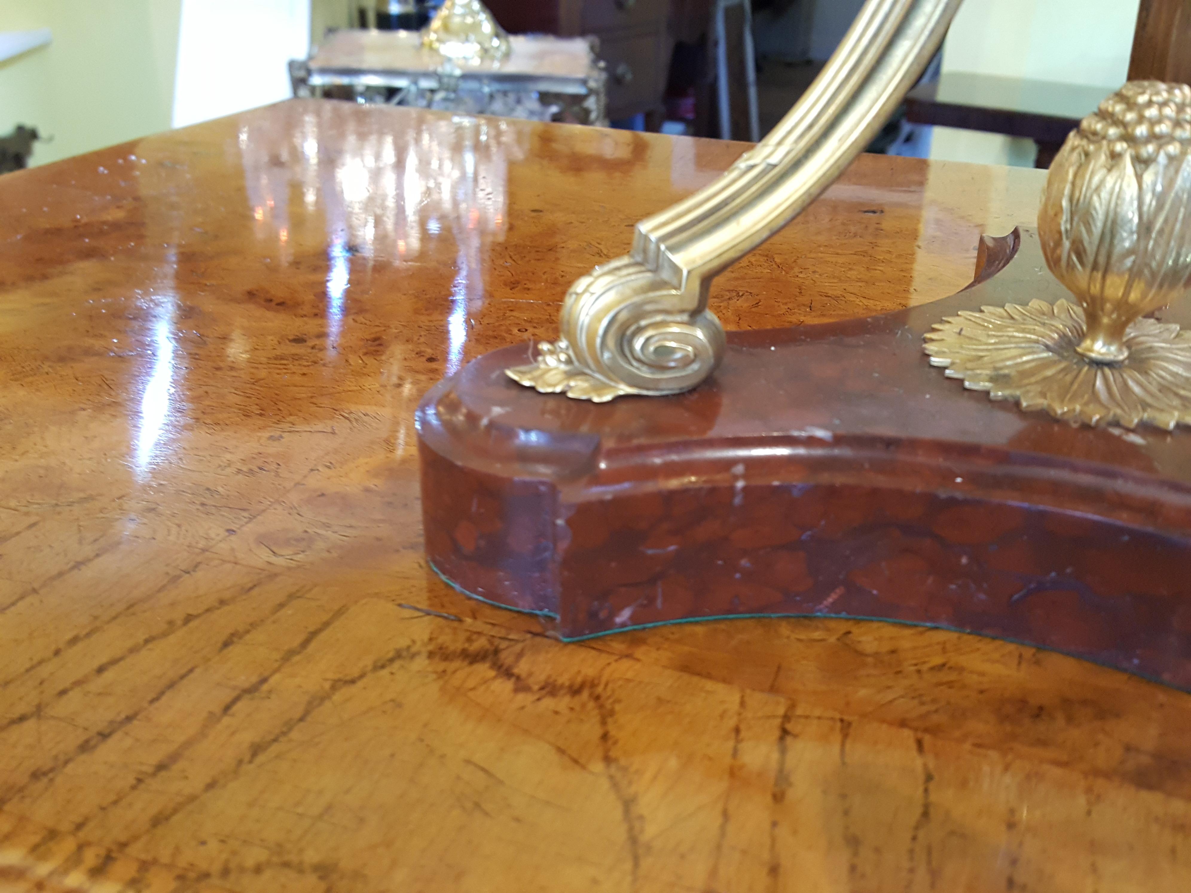 Late Victorian Gilt Bronze Adam Style Table Lamp 1