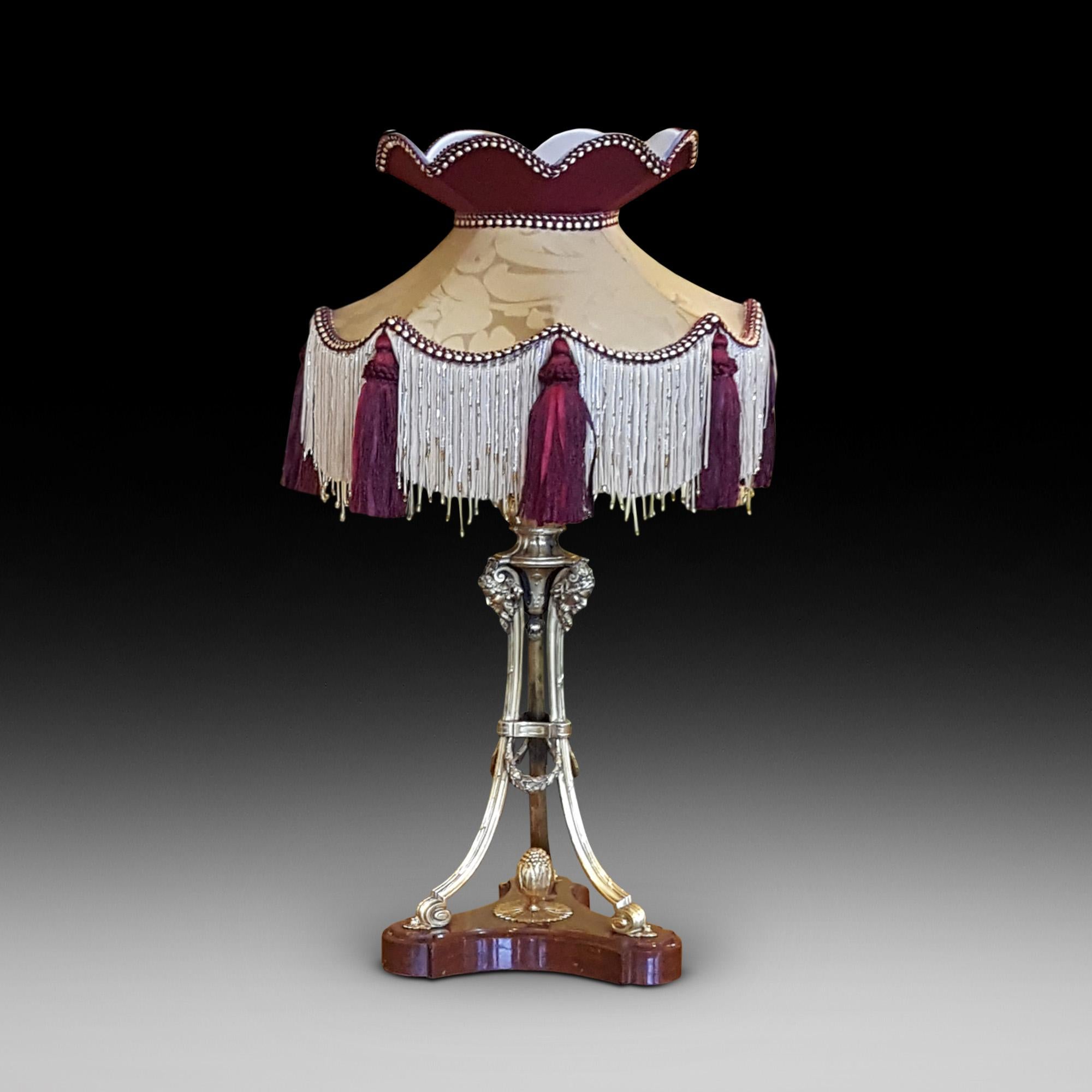 Late Victorian Gilt Bronze Adam Style Table Lamp 3