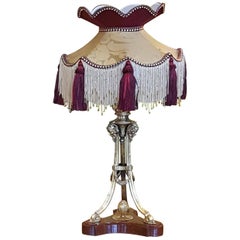 Late Victorian Gilt Bronze Adam Style Table Lamp