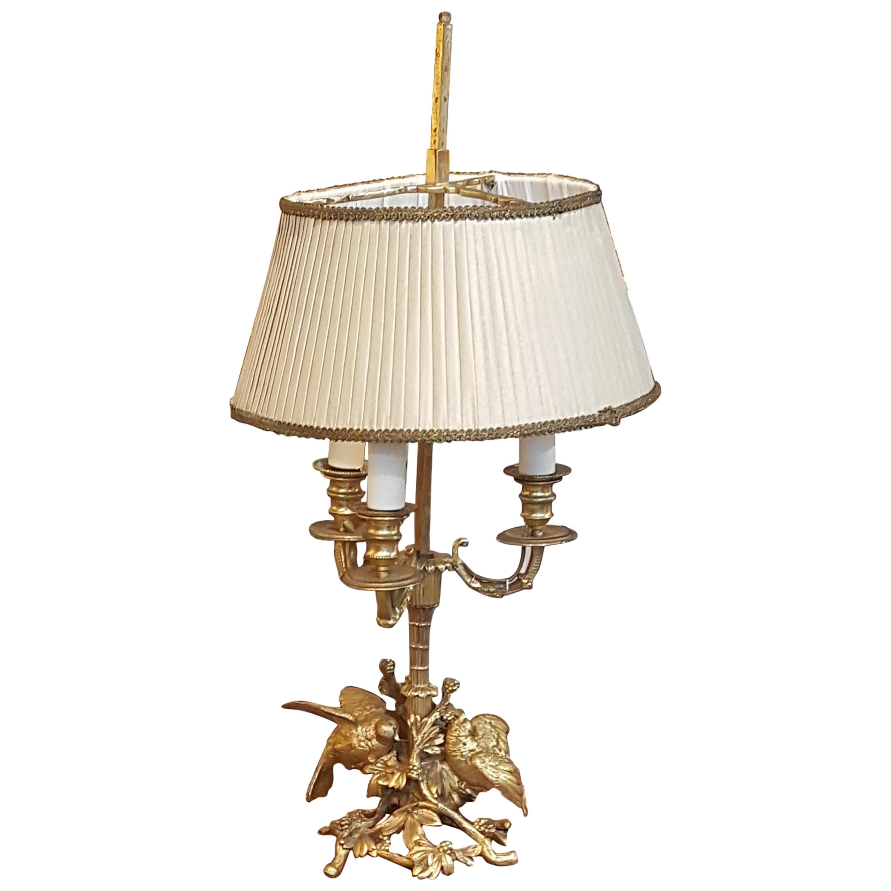  Late Victorian Gilt Metal Table Lamp