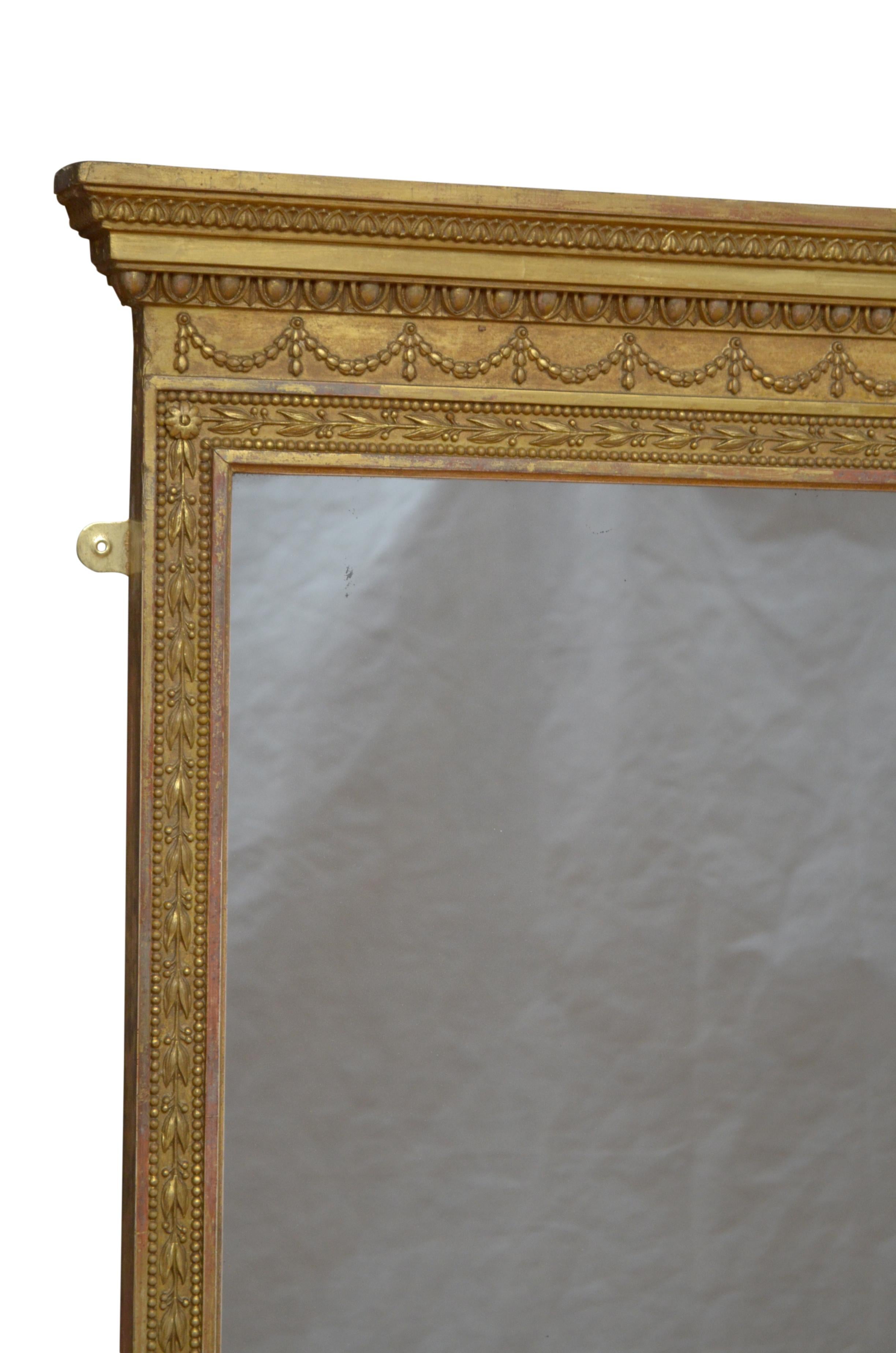 Late Victorian Giltwood Wall Mirror 1