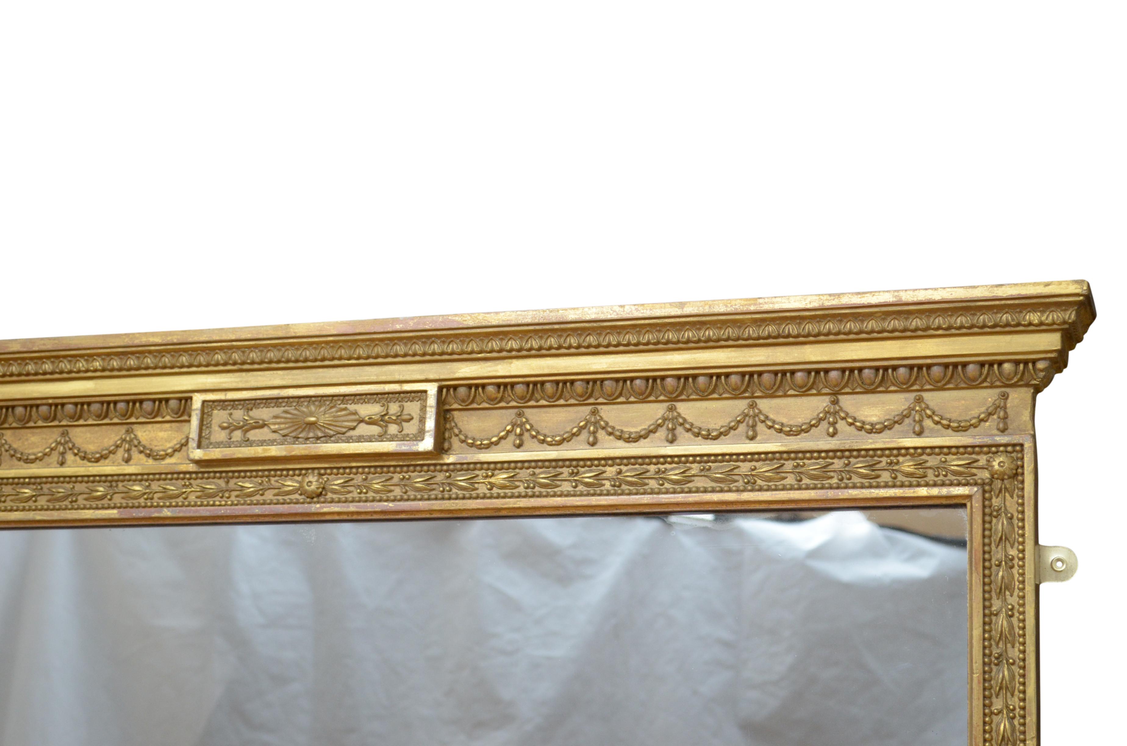 Late Victorian Giltwood Wall Mirror 4