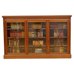 Late Victorian Glazed Bookcase in Walnut