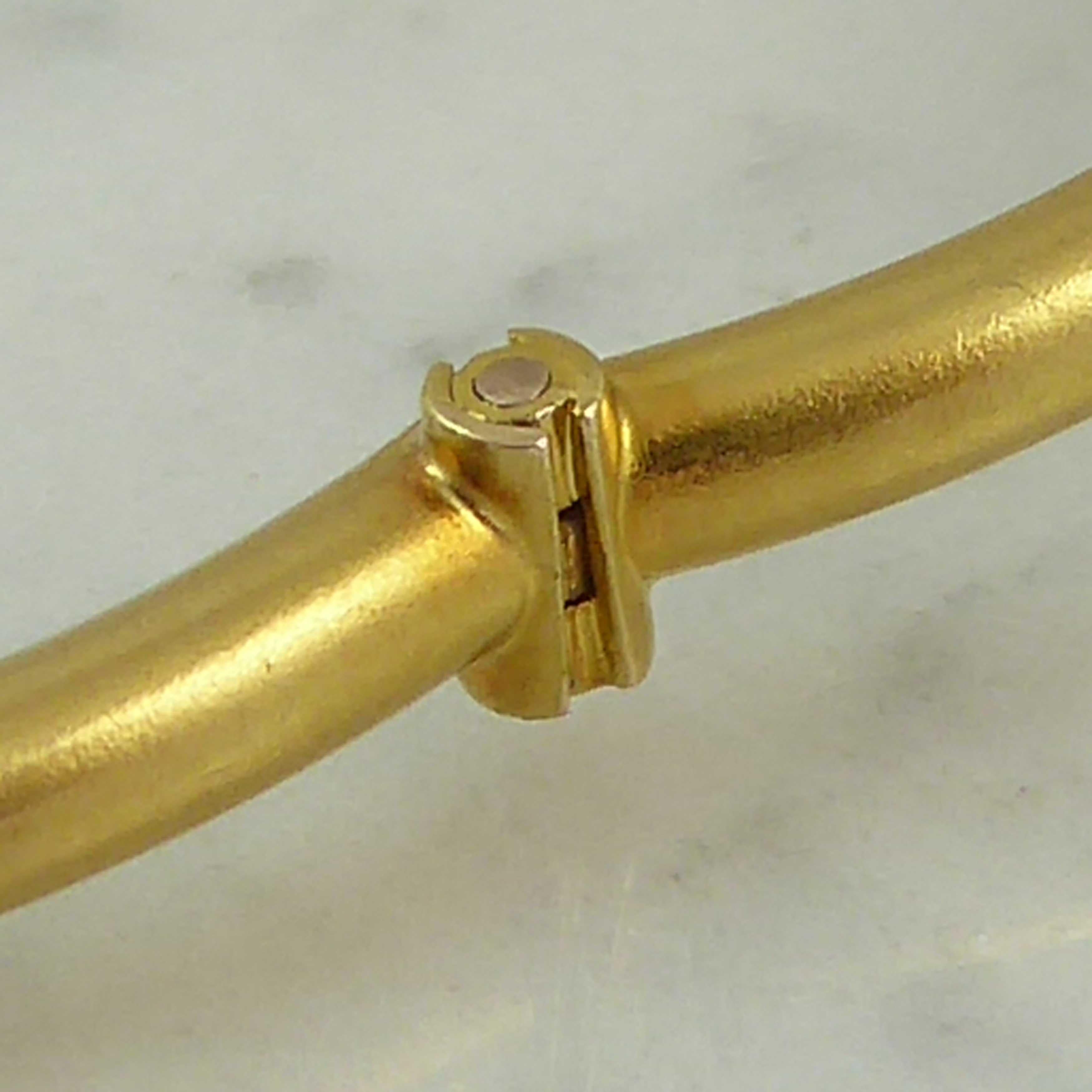 Late Victorian Gold Bangle with Cairngorm Quartz, 15 Carat Gold 2