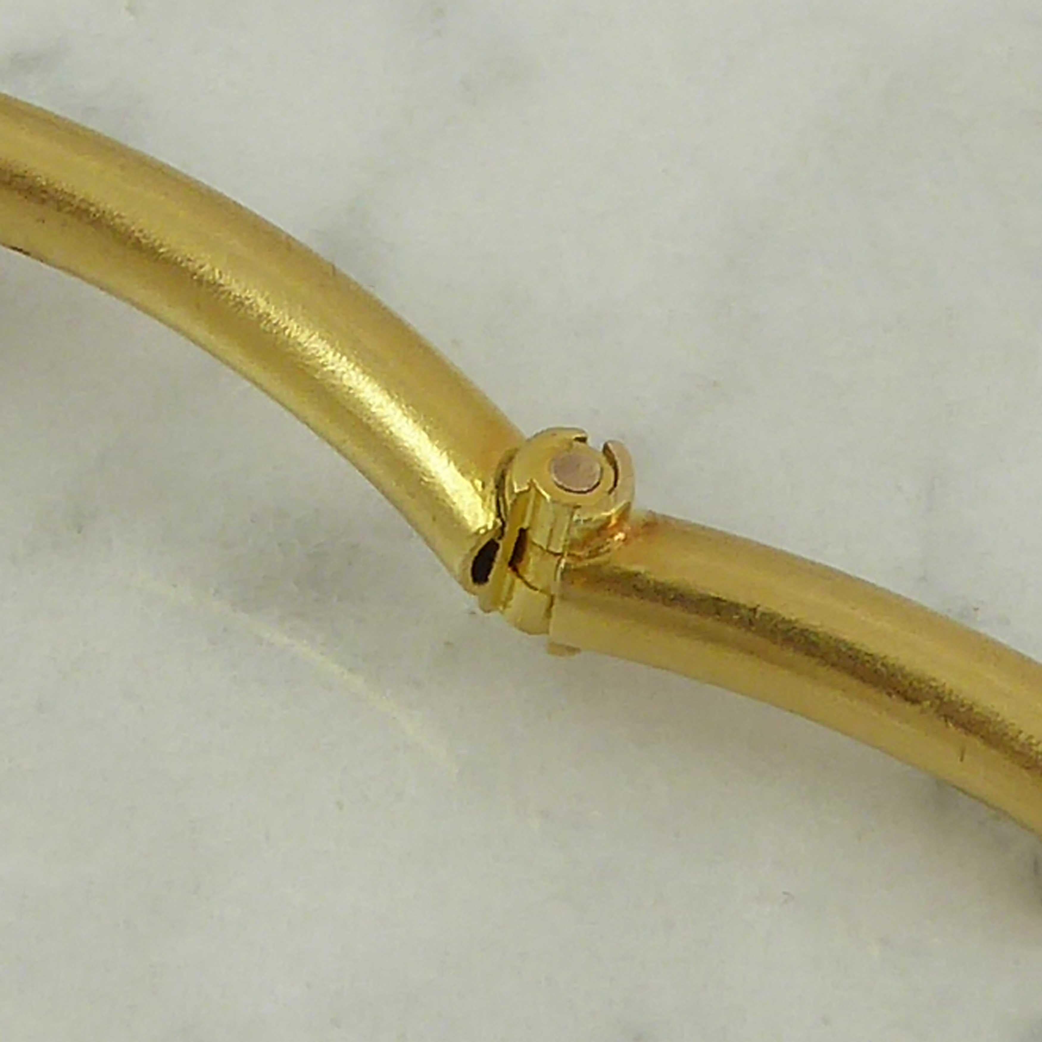 Late Victorian Gold Bangle with Cairngorm Quartz, 15 Carat Gold 1