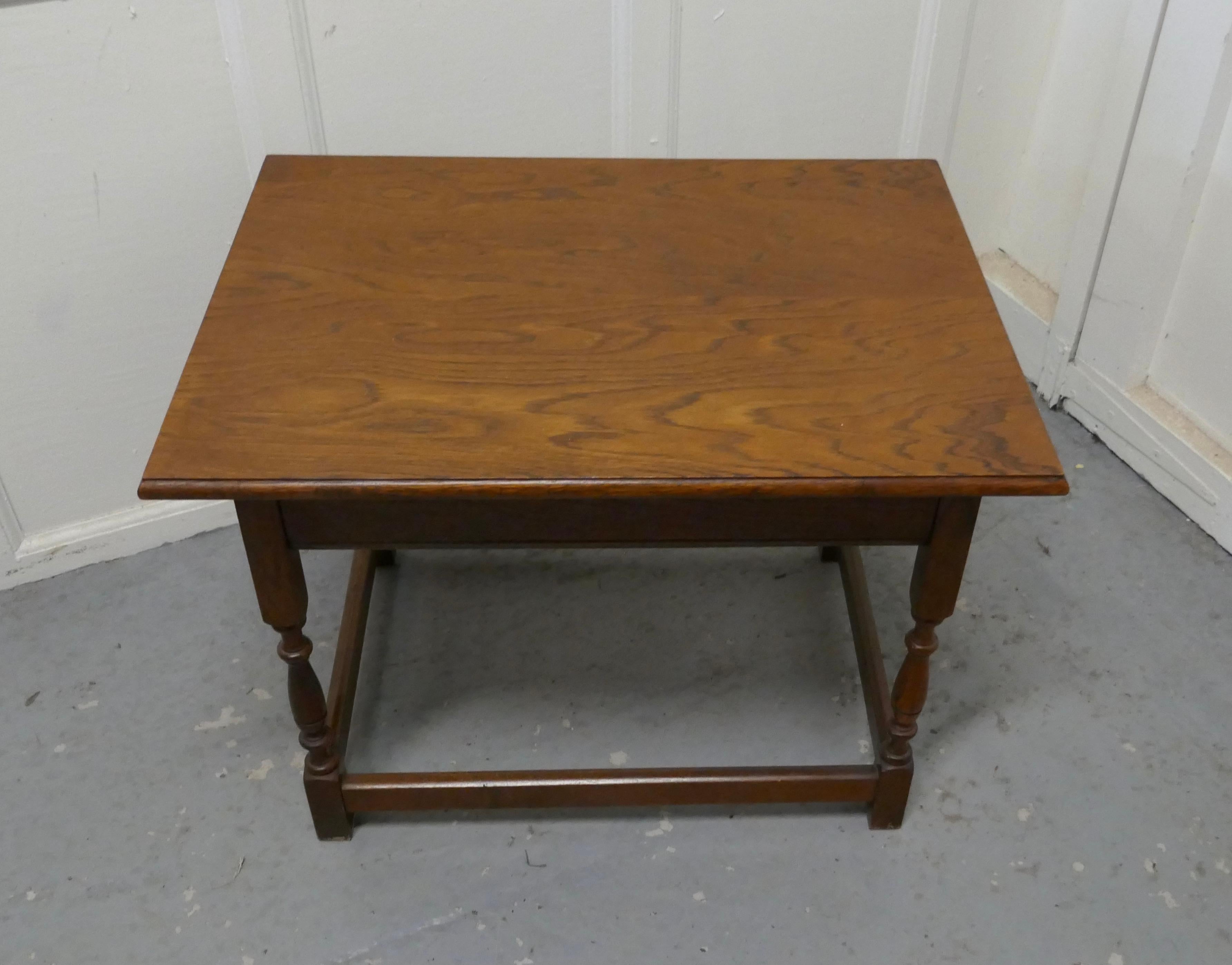 19th Century Late Victorian Golden Oak Occasional Side table For Sale