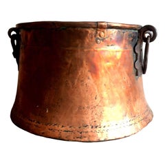 Late Victorian Hand-Hammered Copper Cauldron Pot
