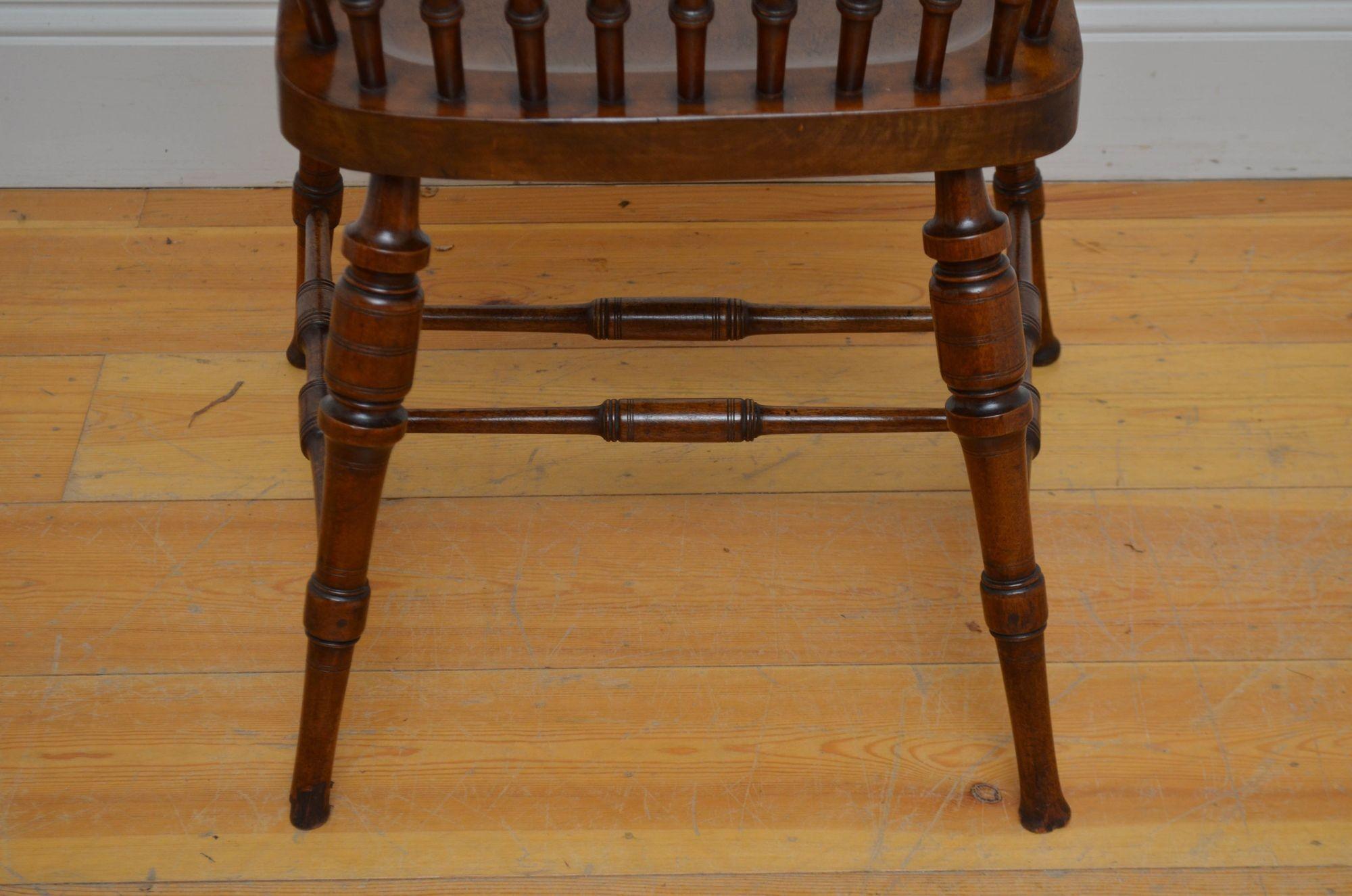 Chaise à haut dossier victorienne tardive en vente 7