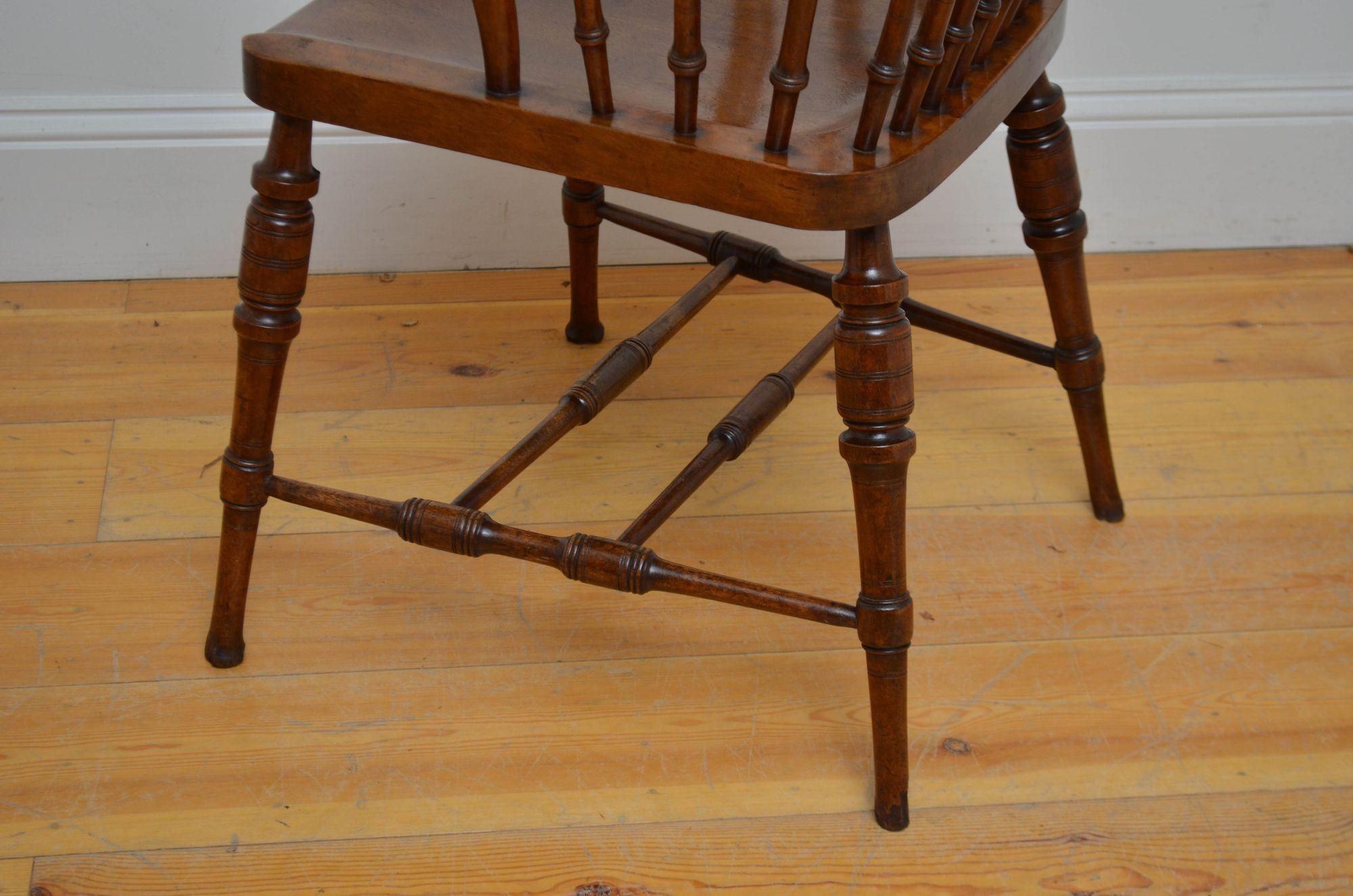 Chaise à haut dossier victorienne tardive en vente 8