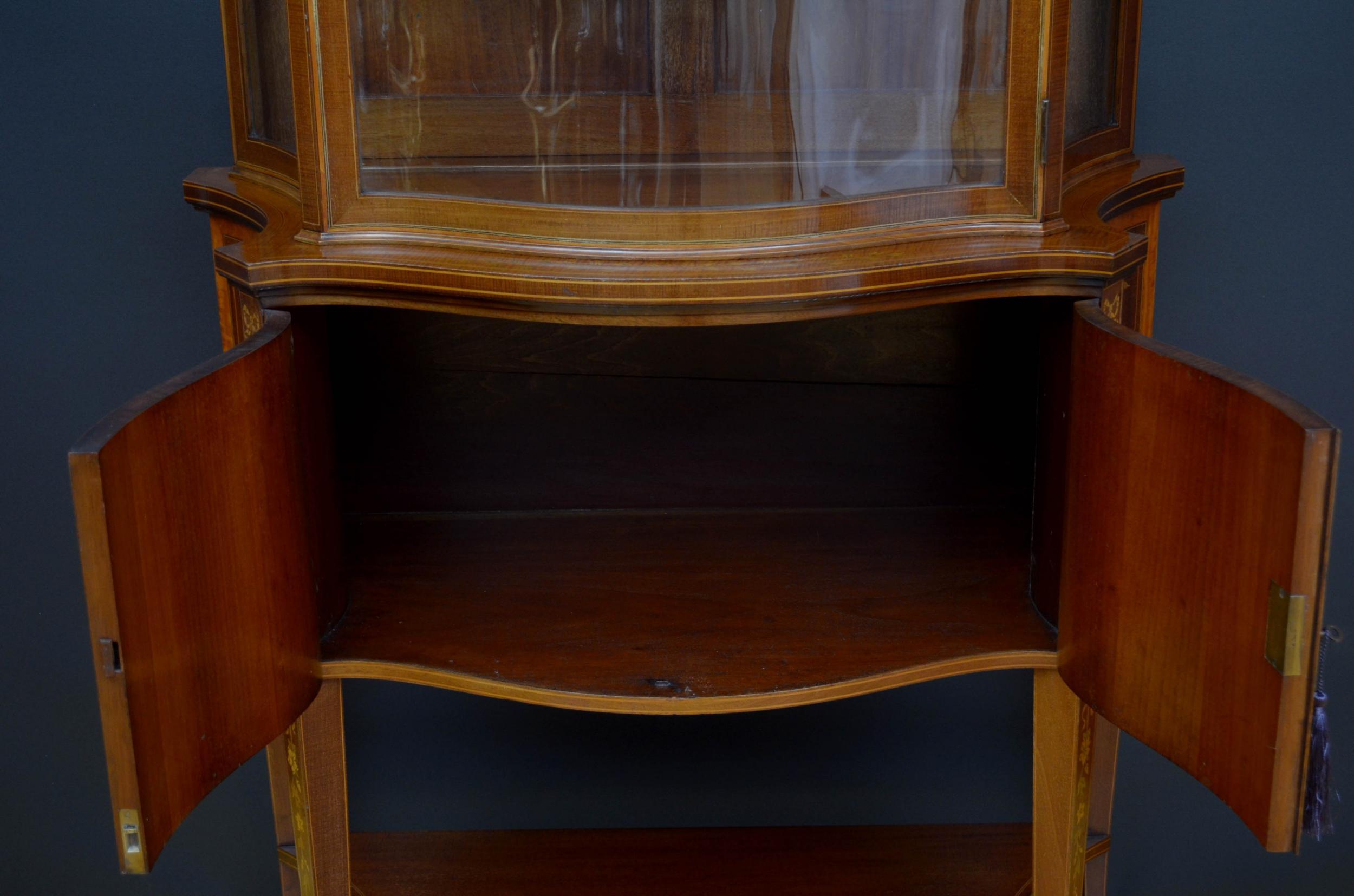 Late Victorian Inlaid Display Cabinet 5