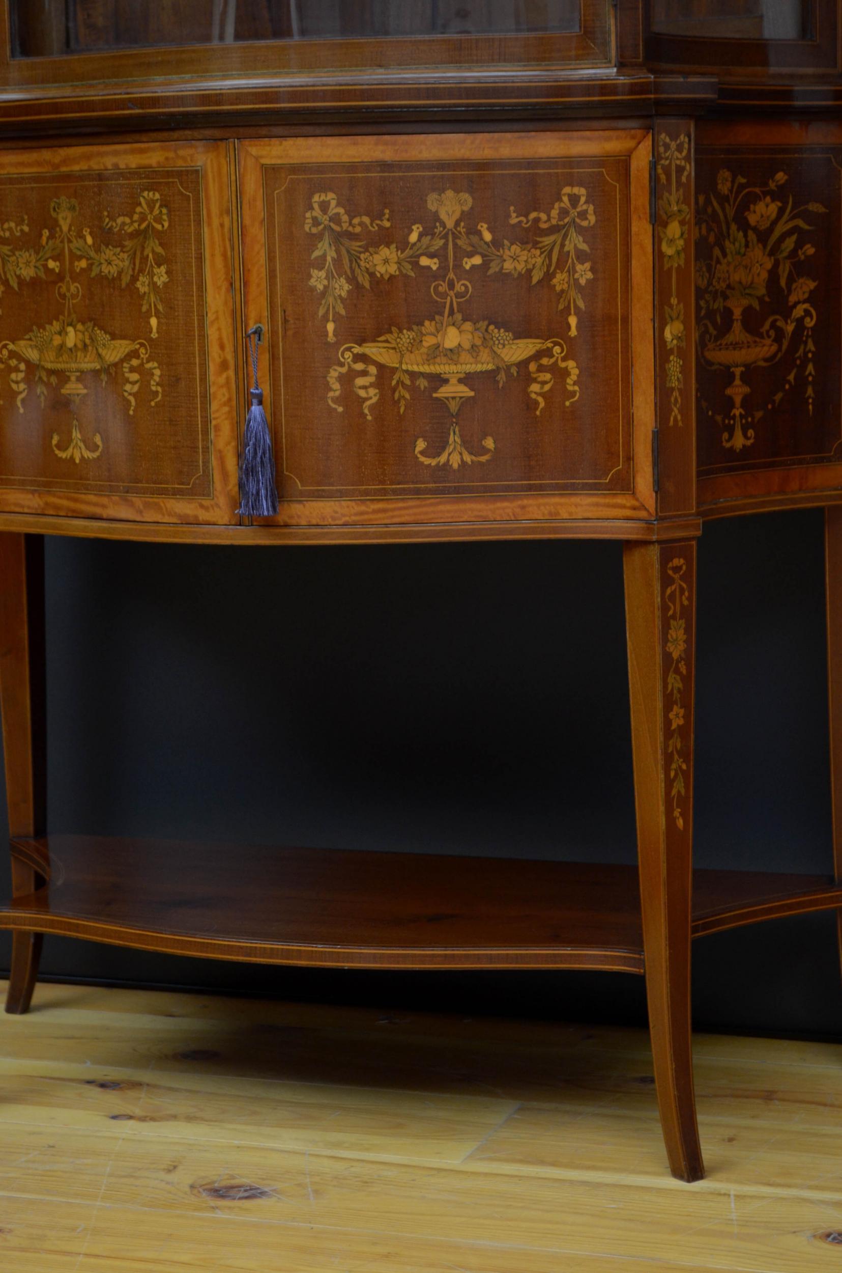 Late Victorian Inlaid Display Cabinet 6