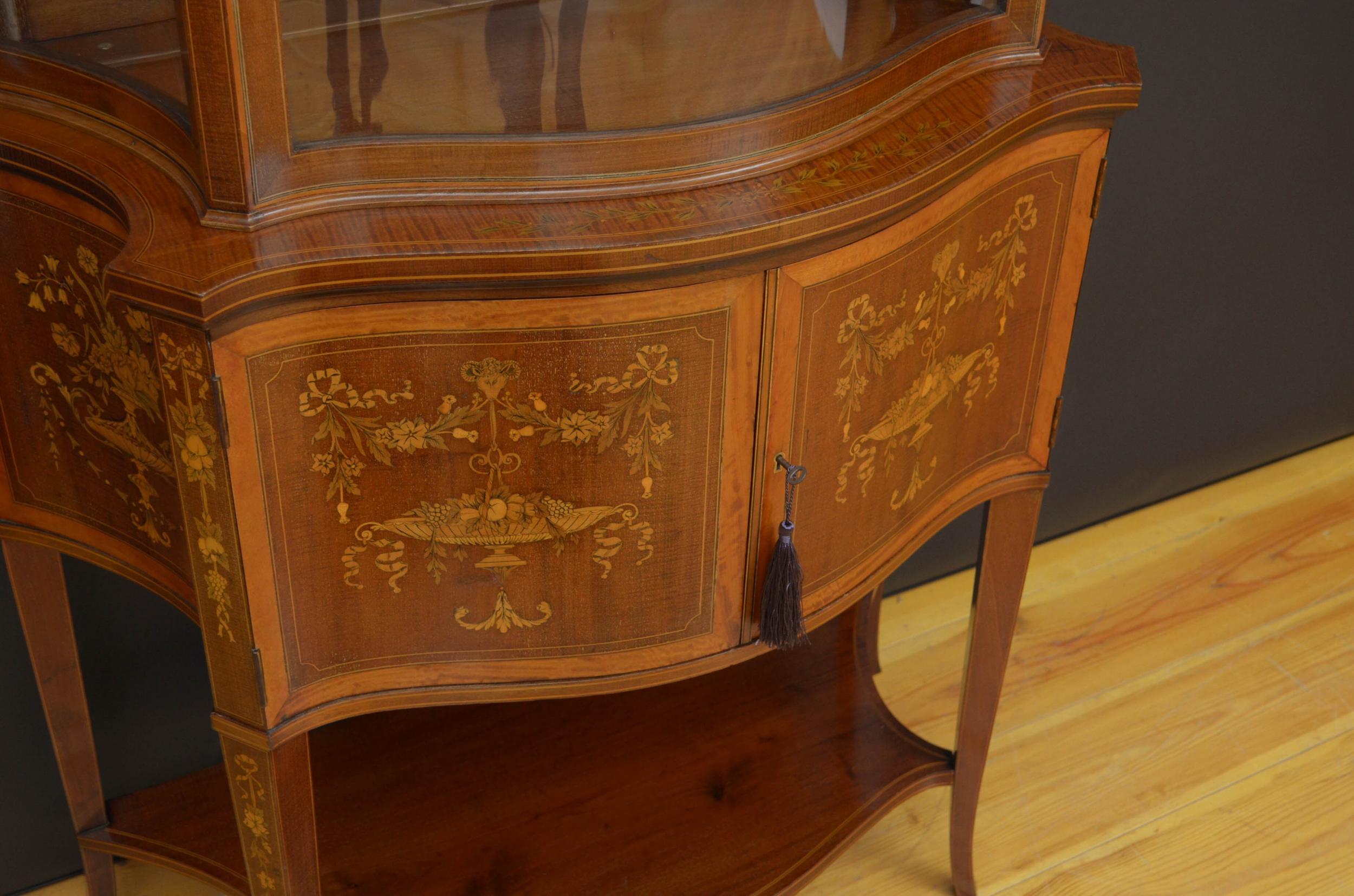 Late Victorian Inlaid Display Cabinet 3