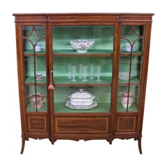 Late Victorian Inlaid Mahogany Display Cabinet by Edwards and Roberts