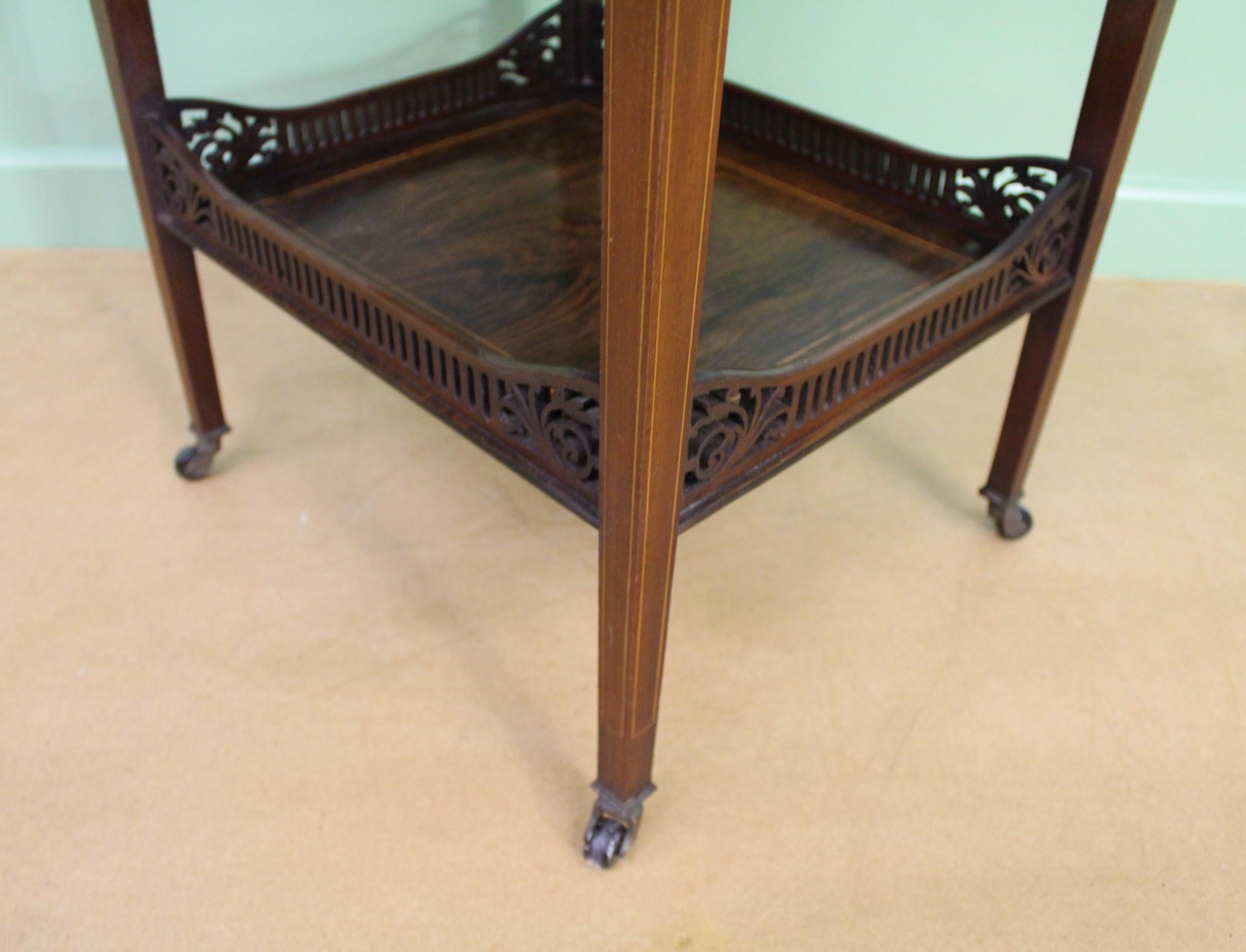Late Victorian Inlaid Rosewood Flap Table 6