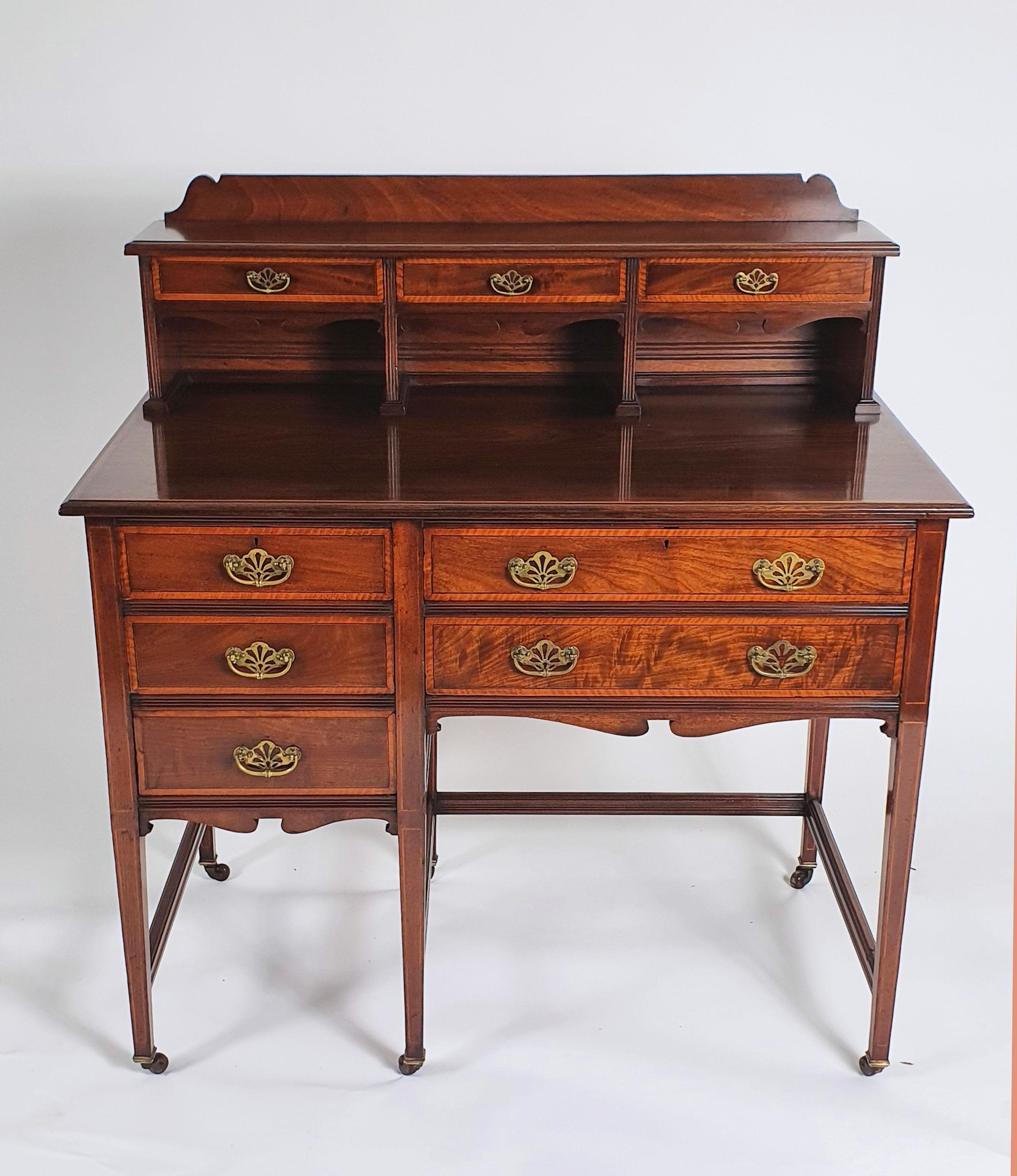 Late Victorian Inlaid Walnut Side Cabinet  For Sale 5