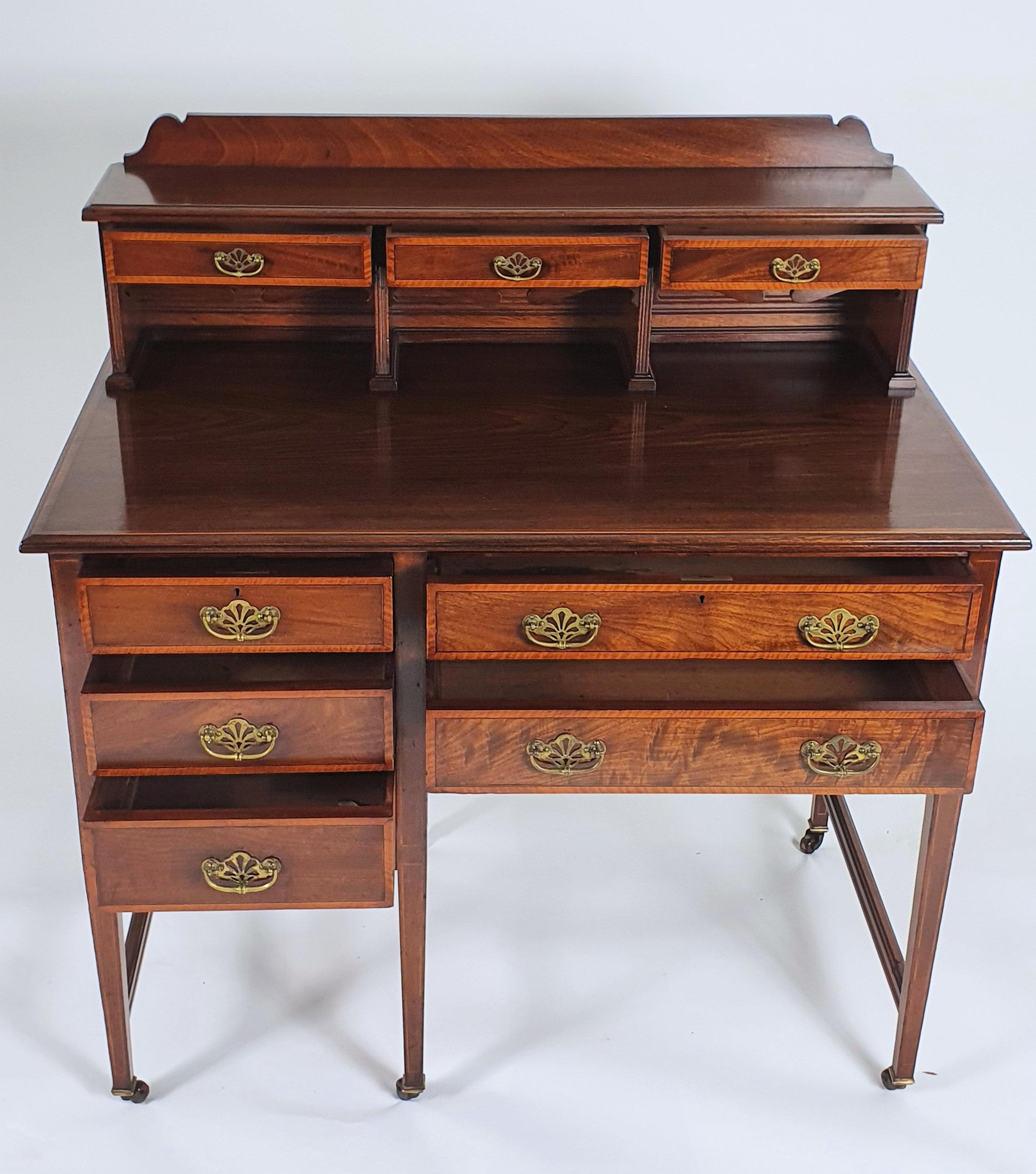 19th Century Late Victorian Inlaid Walnut Side Cabinet  For Sale