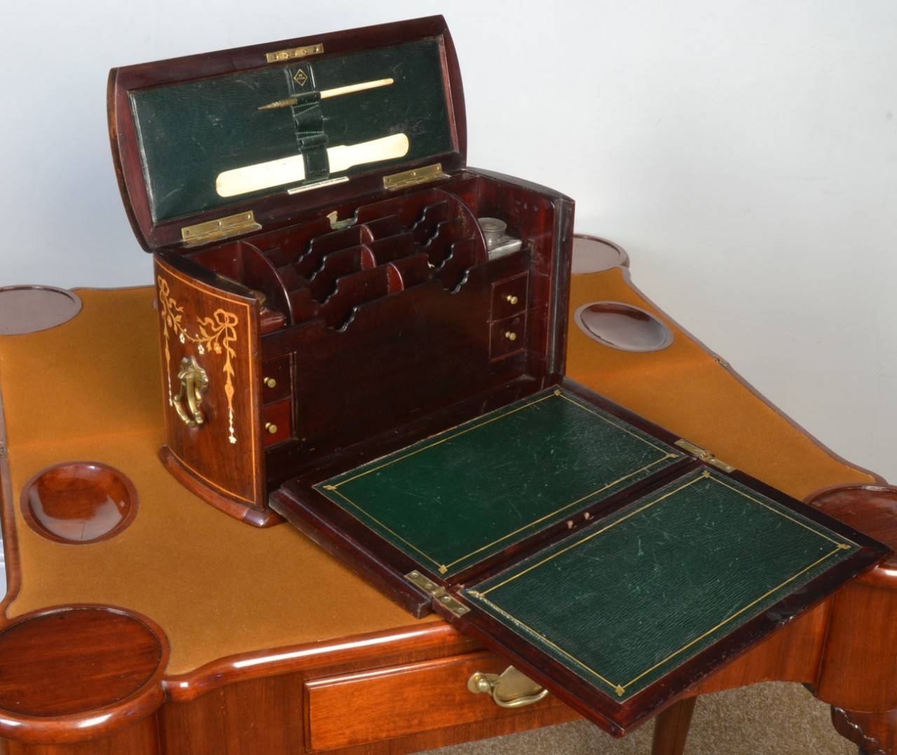 Late Victorian Inlaid Writing Box In Good Condition In Cheshire, GB