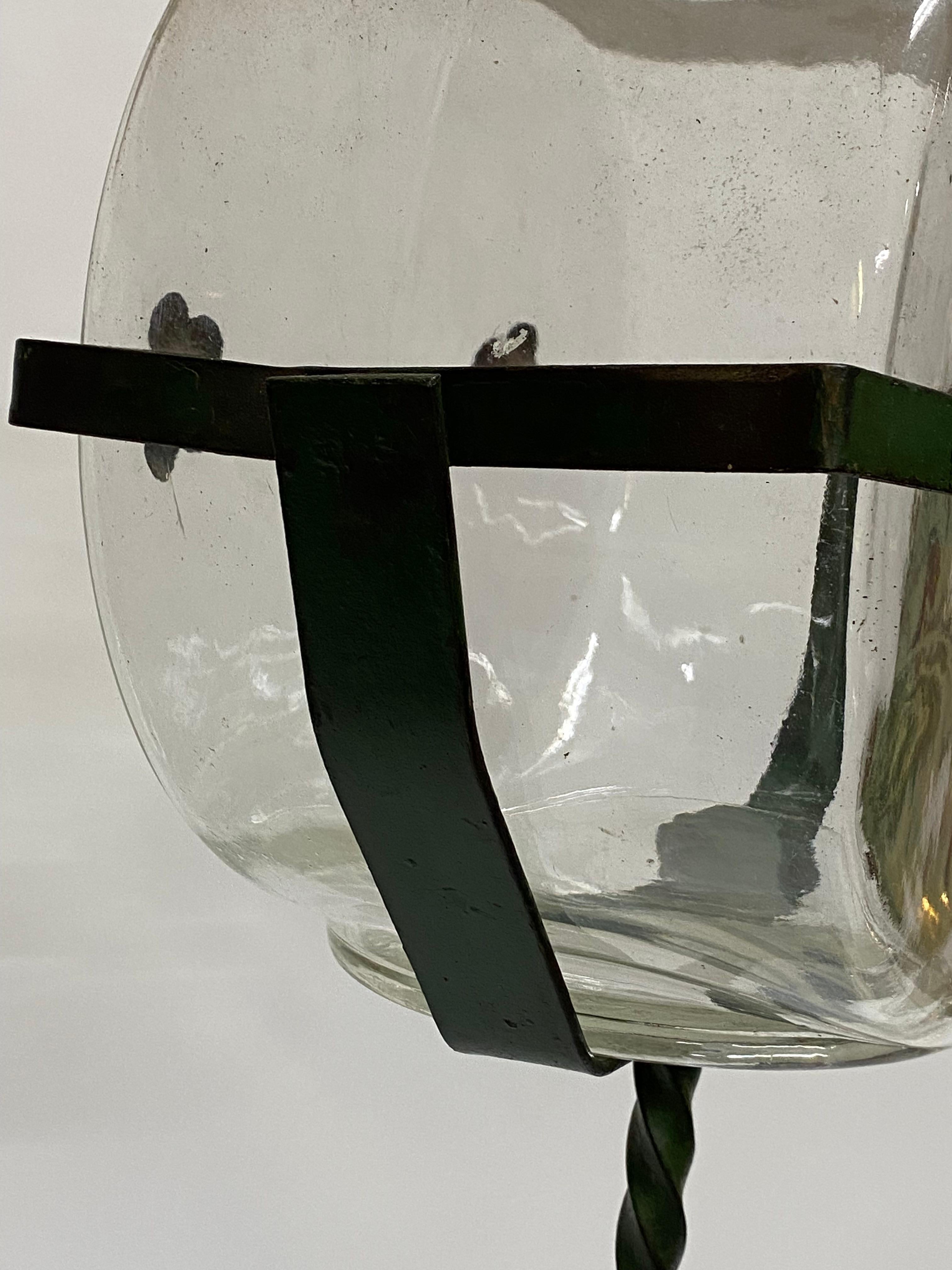 Late Victorian Iron Stand Fish Bowl Terrarium 4