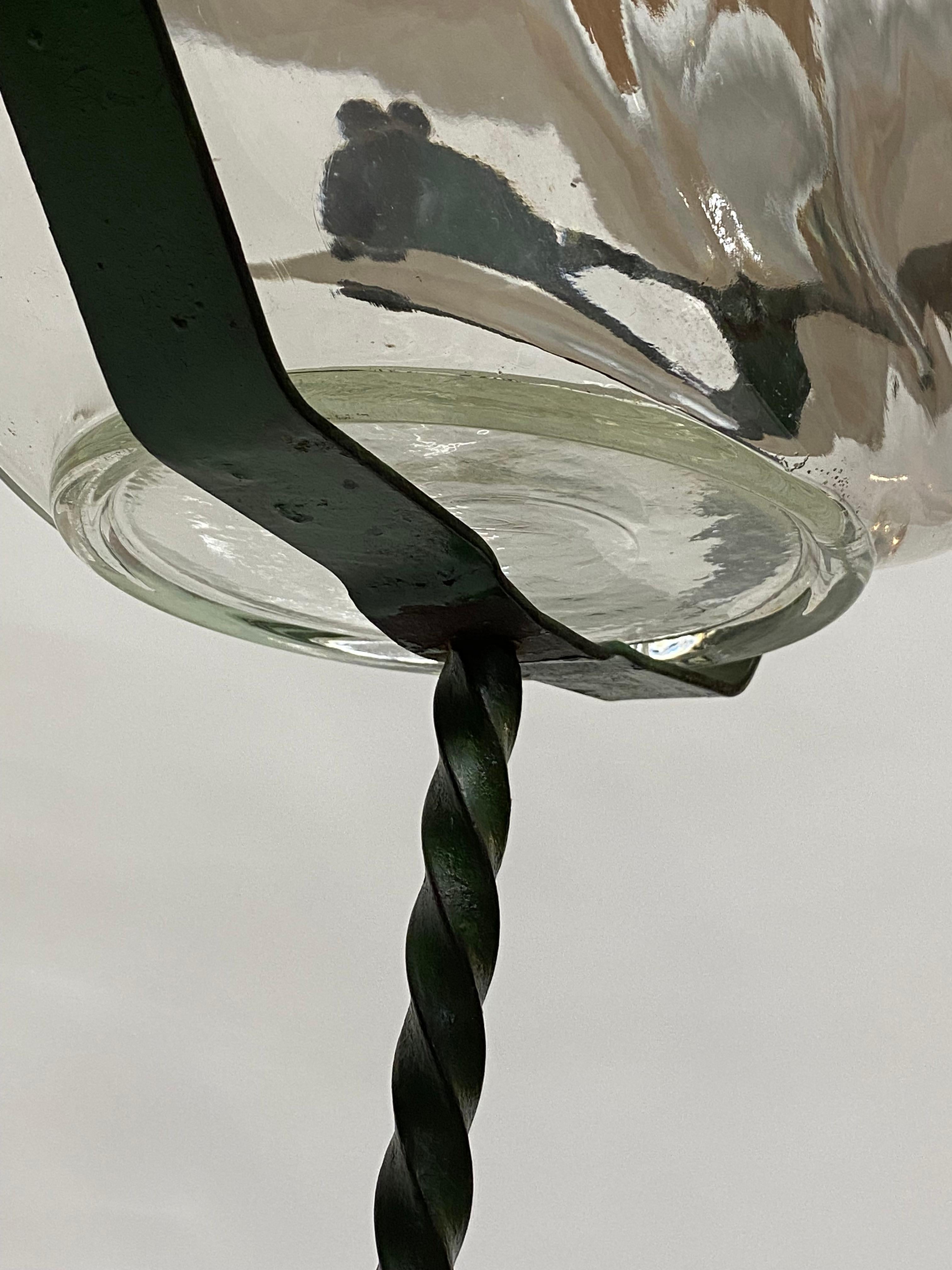 Late Victorian Iron Stand Fish Bowl Terrarium 5