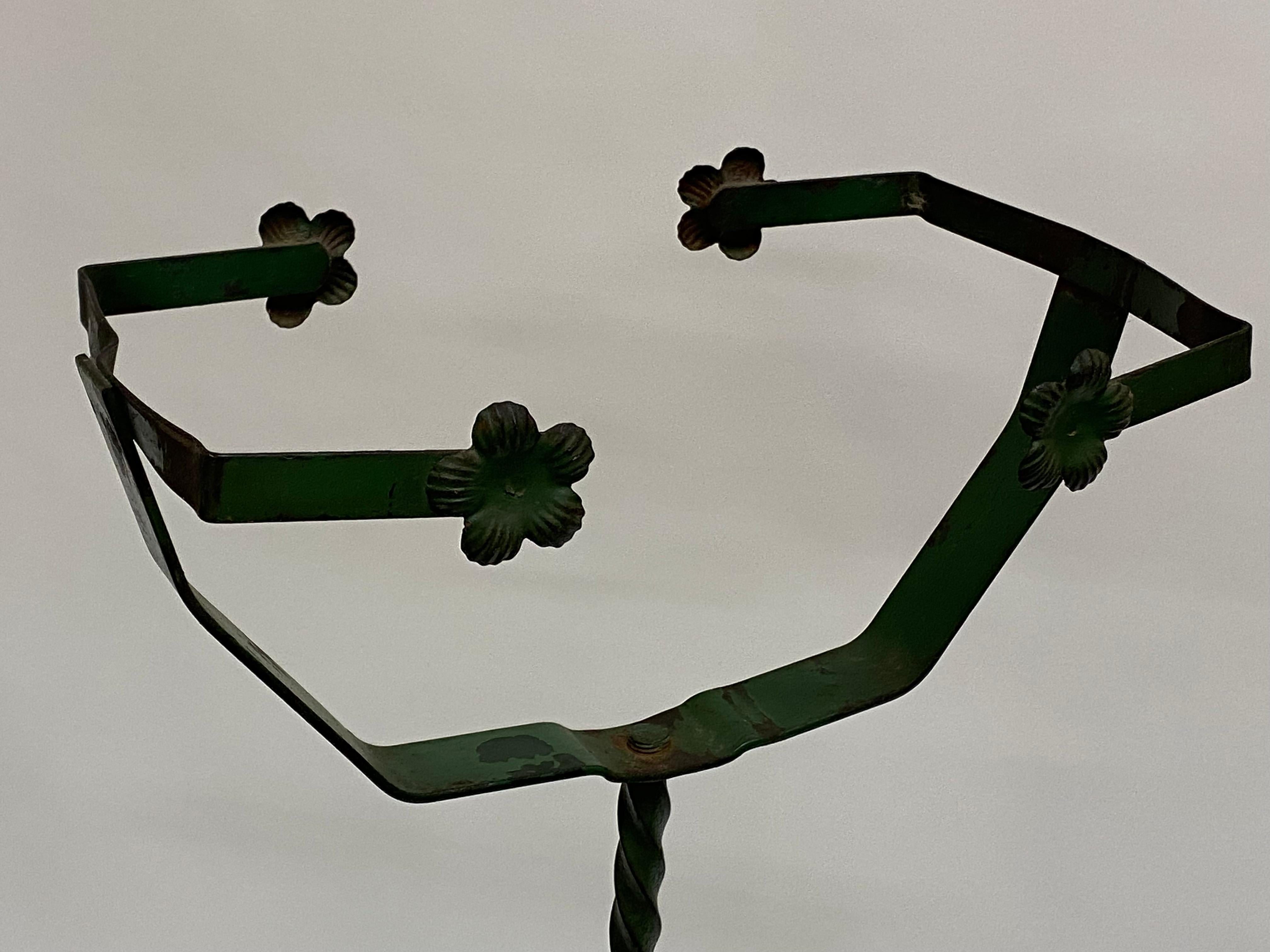 20th Century Late Victorian Iron Stand Fish Bowl Terrarium