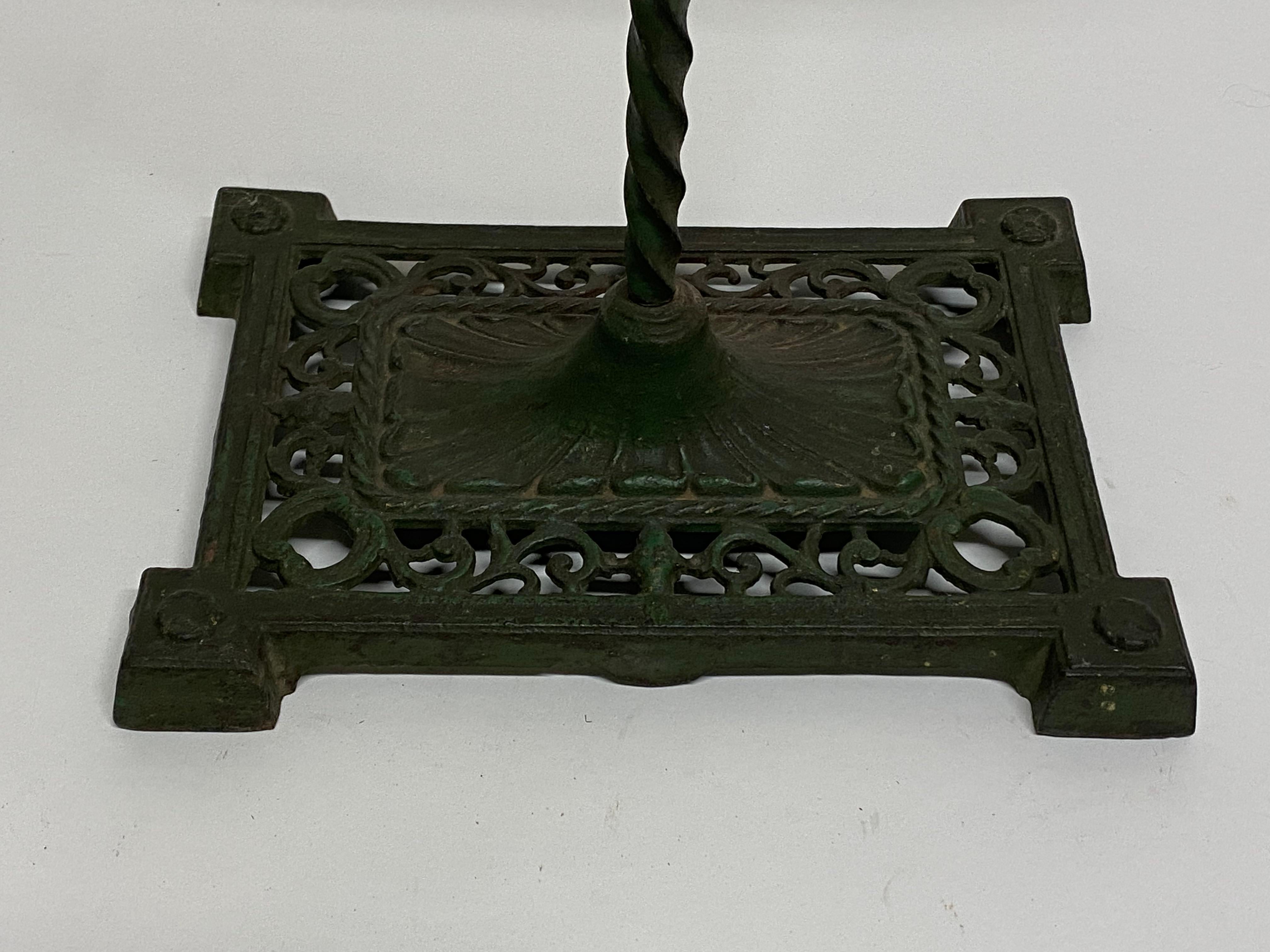 Glass Late Victorian Iron Stand Fish Bowl Terrarium