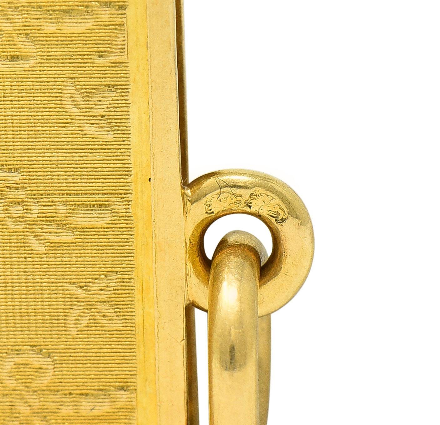 Late Victorian Lacloche Frères Paris 18 Karat Yellow Gold Book Locket Pendant For Sale 5