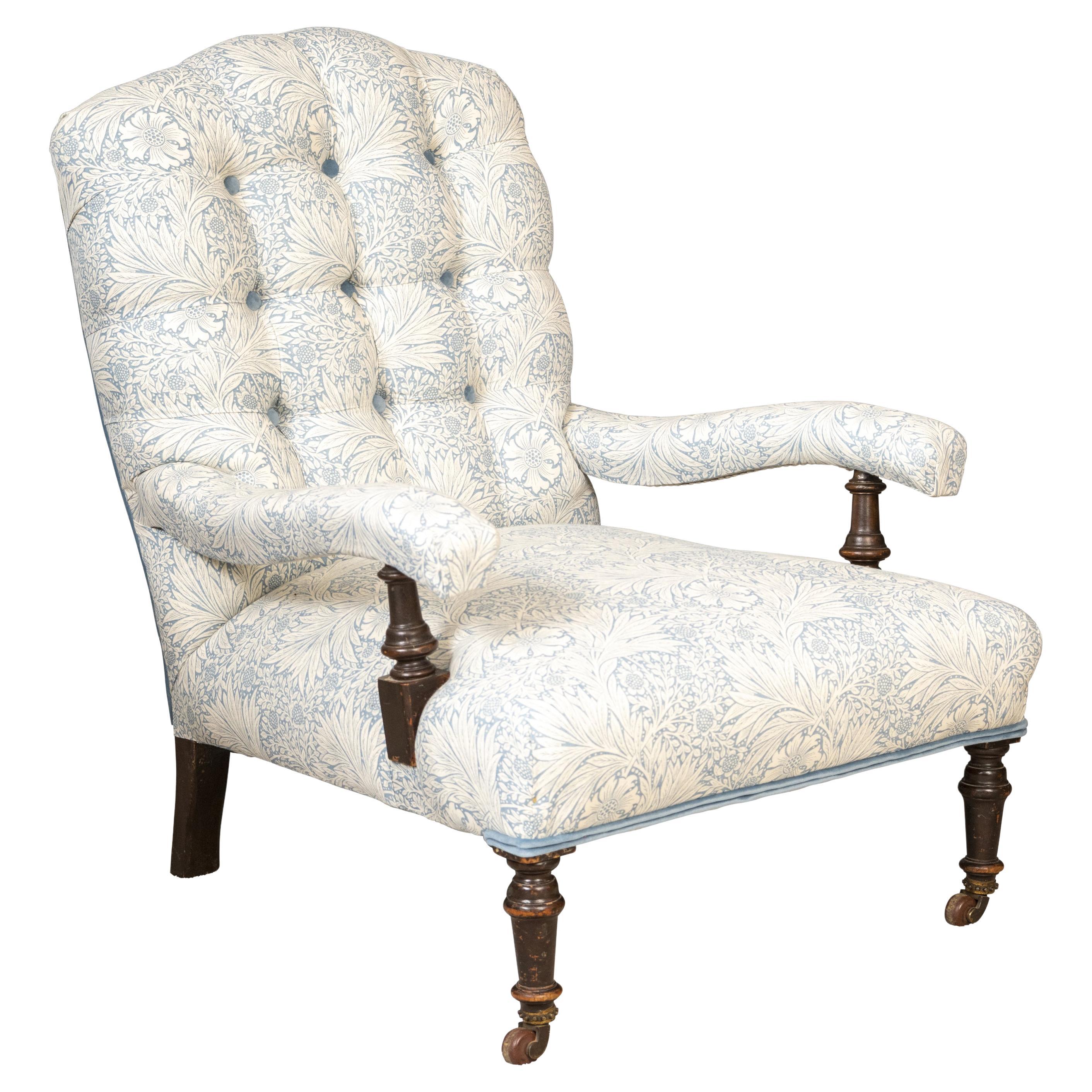 Silla de salón victoriana tardía, Inglaterra circa 1880