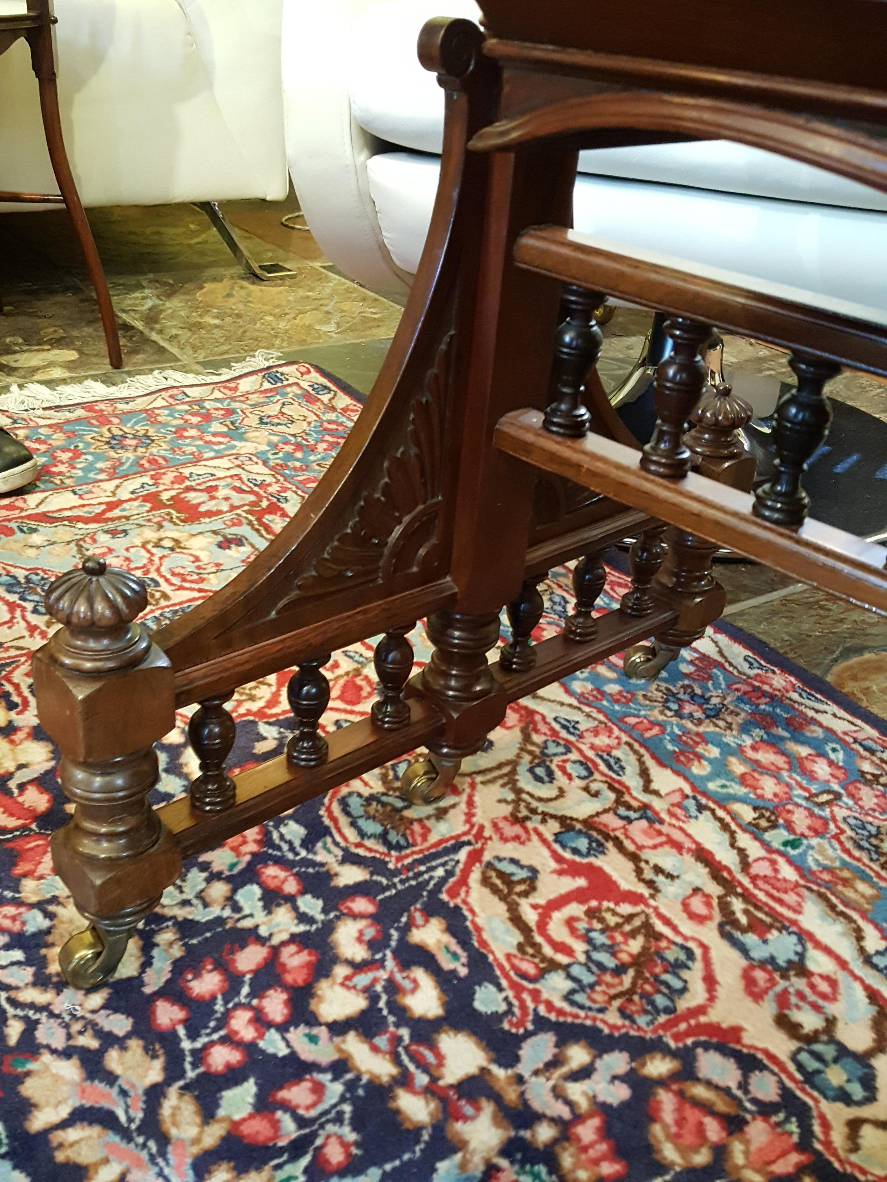 Late Victorian Mahogany Cot For Sale 1