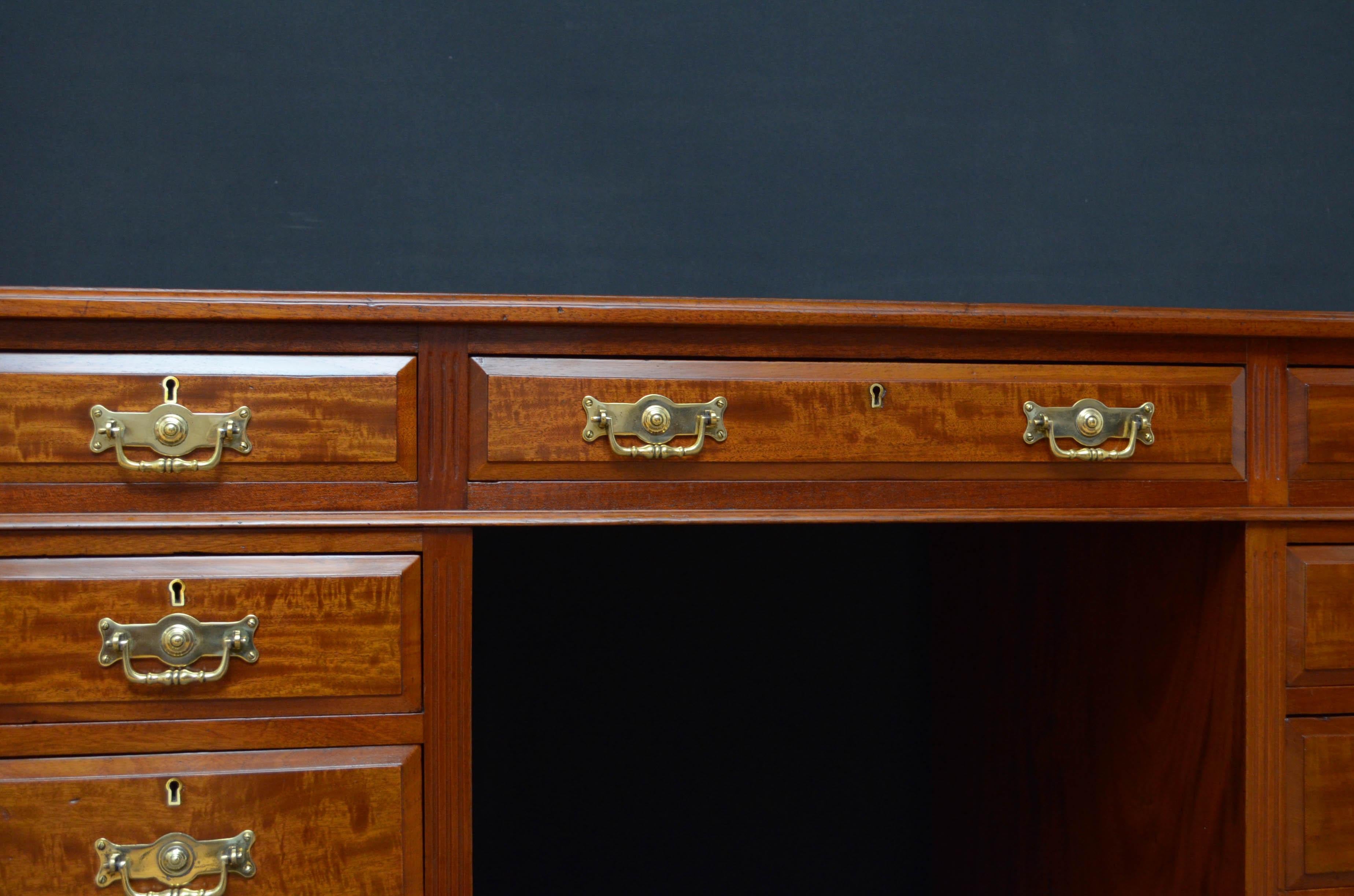 Late Victorian Mahogany Desk by Jas. Schoolbred 5