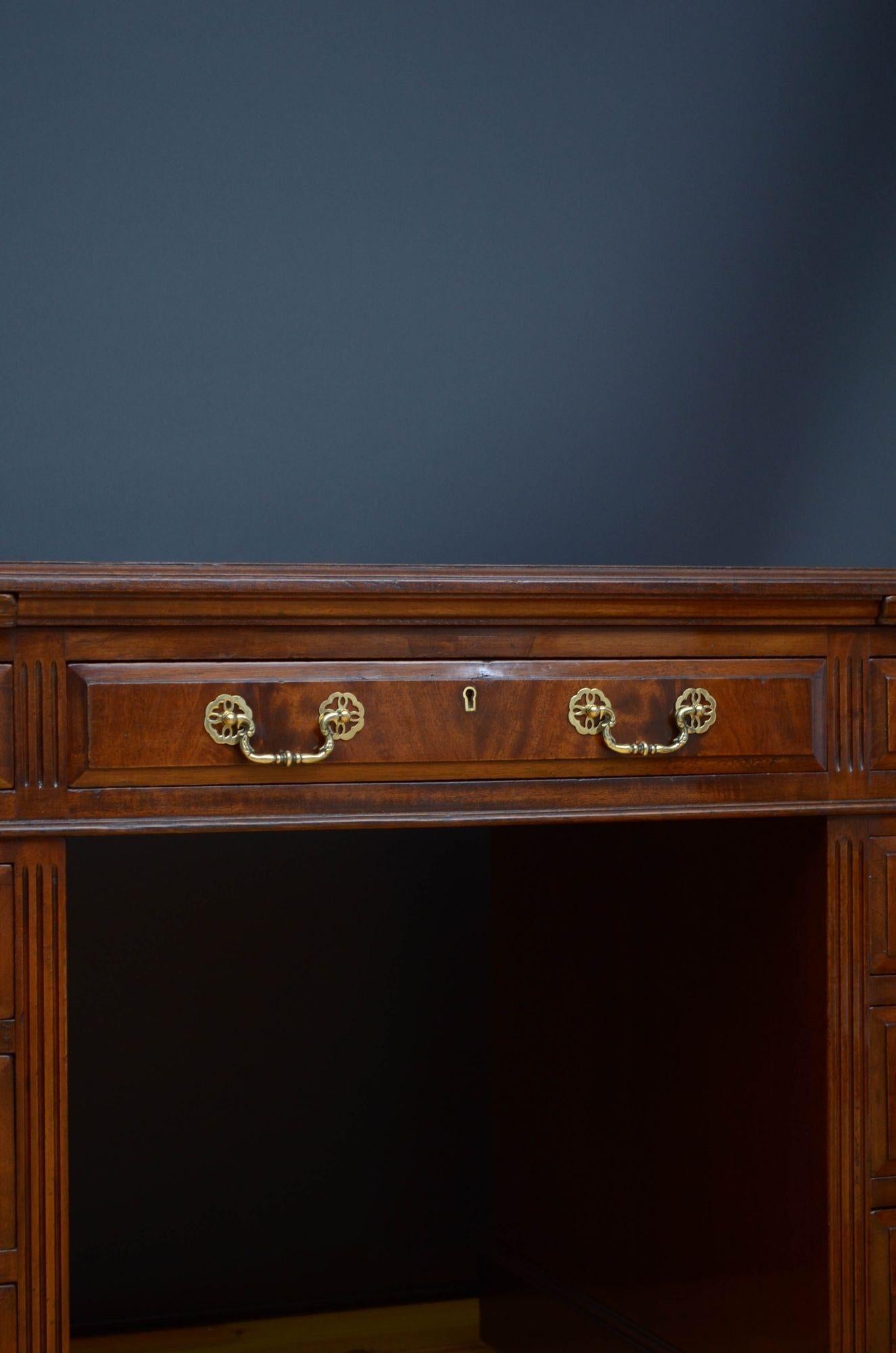 Late Victorian Mahogany Desk by Maple & Co 6