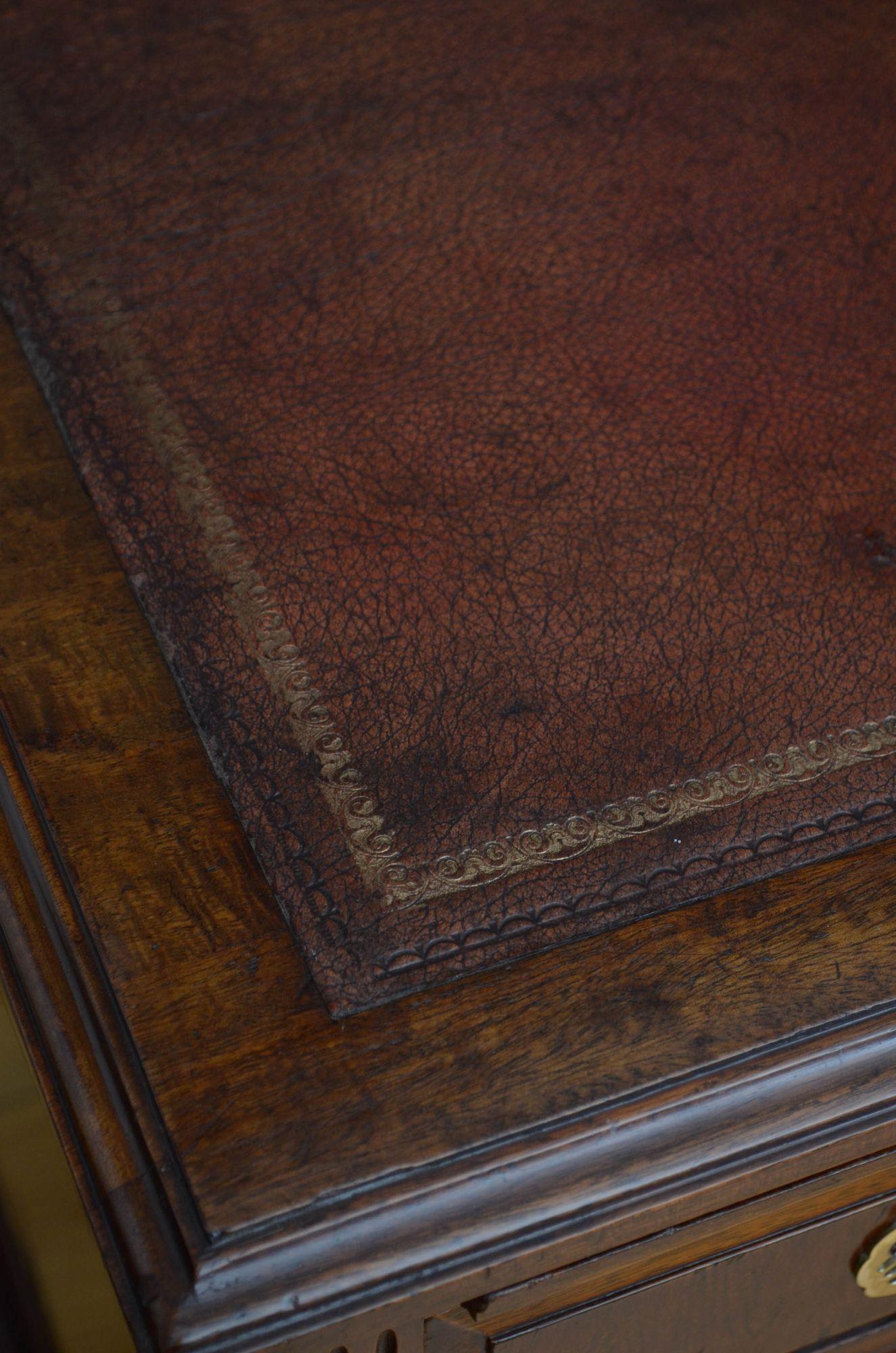 Late Victorian Mahogany Desk by Maple & Co 2