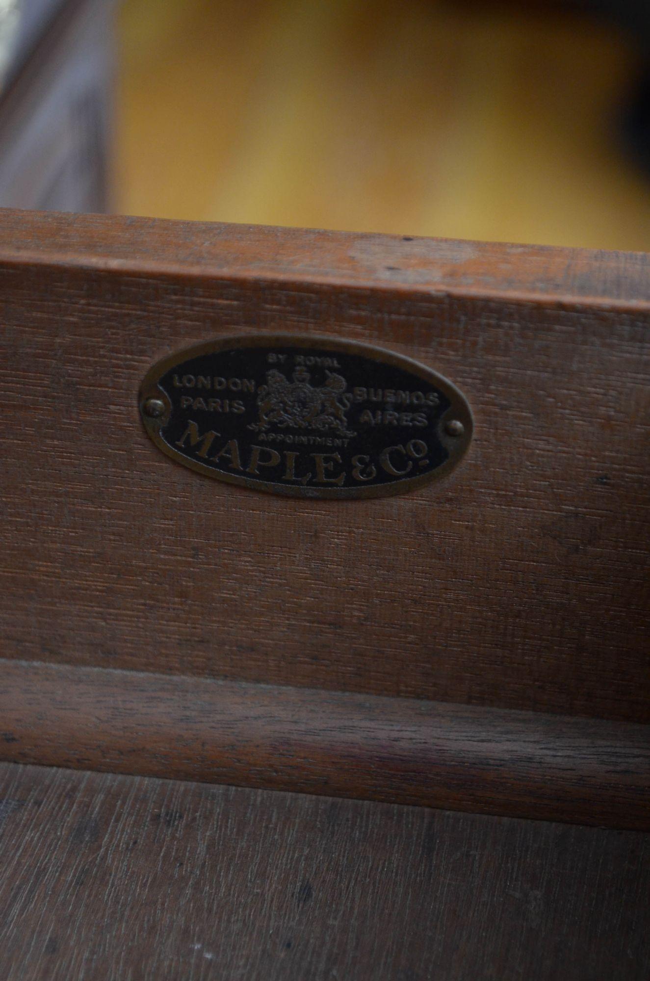 Late Victorian Mahogany Desk by Maple & Co 3