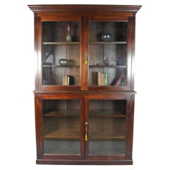 Late Victorian Mahogany Display Case and Bookcase c. 1900