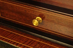 Late Victorian Mahogany Inlaid Cylinder Desk, circa 1890