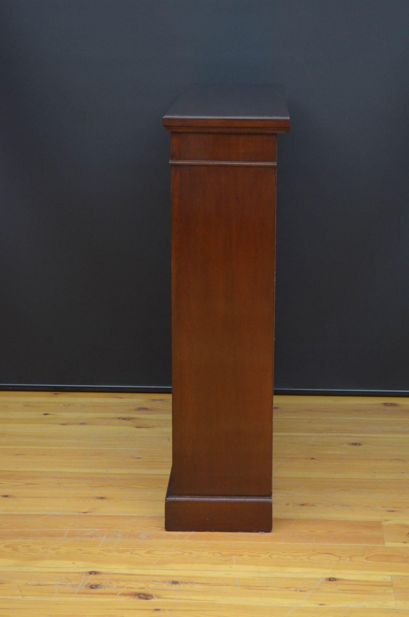 Late Victorian Mahogany Open Bookcase 7