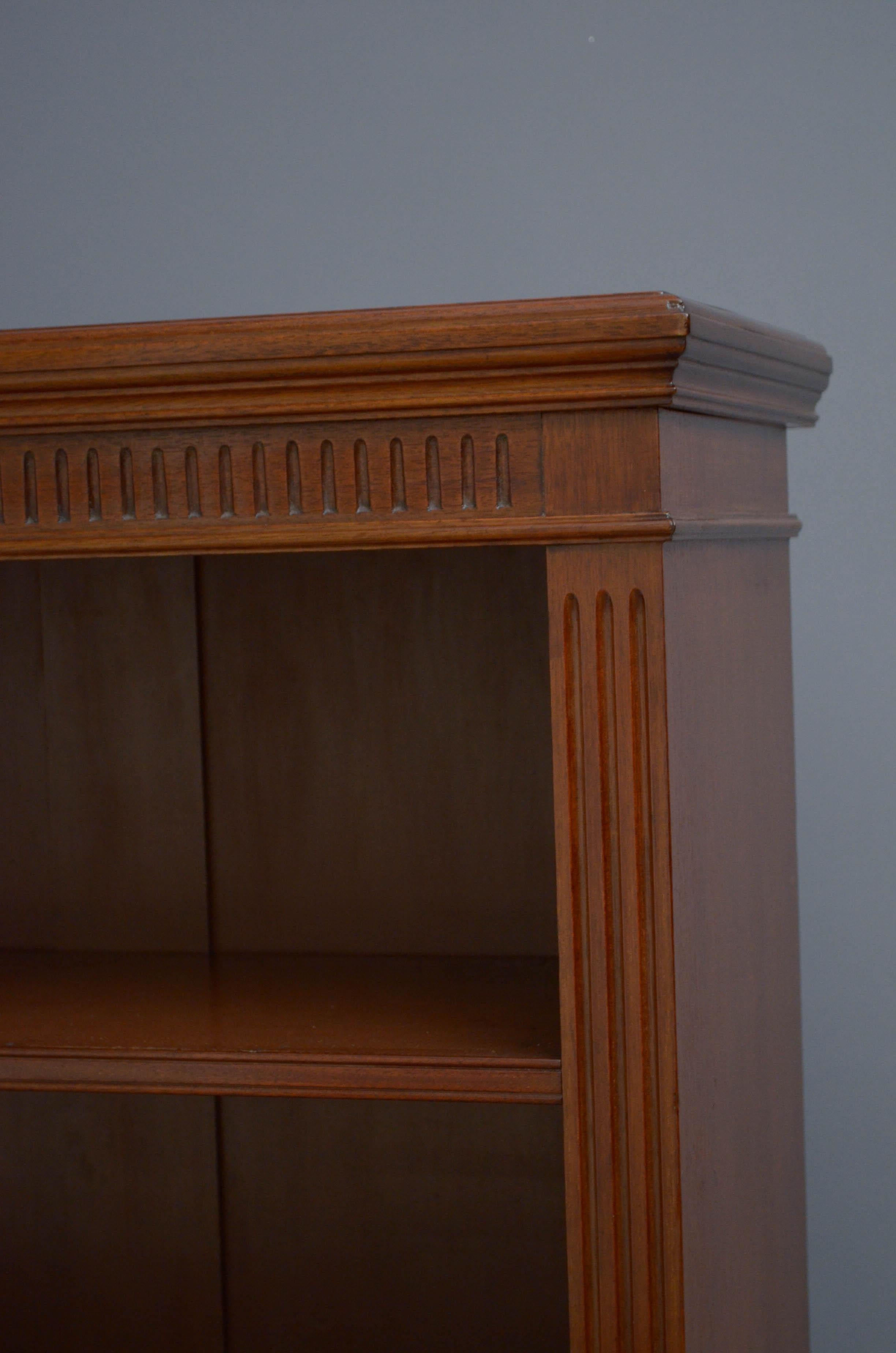 Late Victorian Mahogany Open Bookcase 2