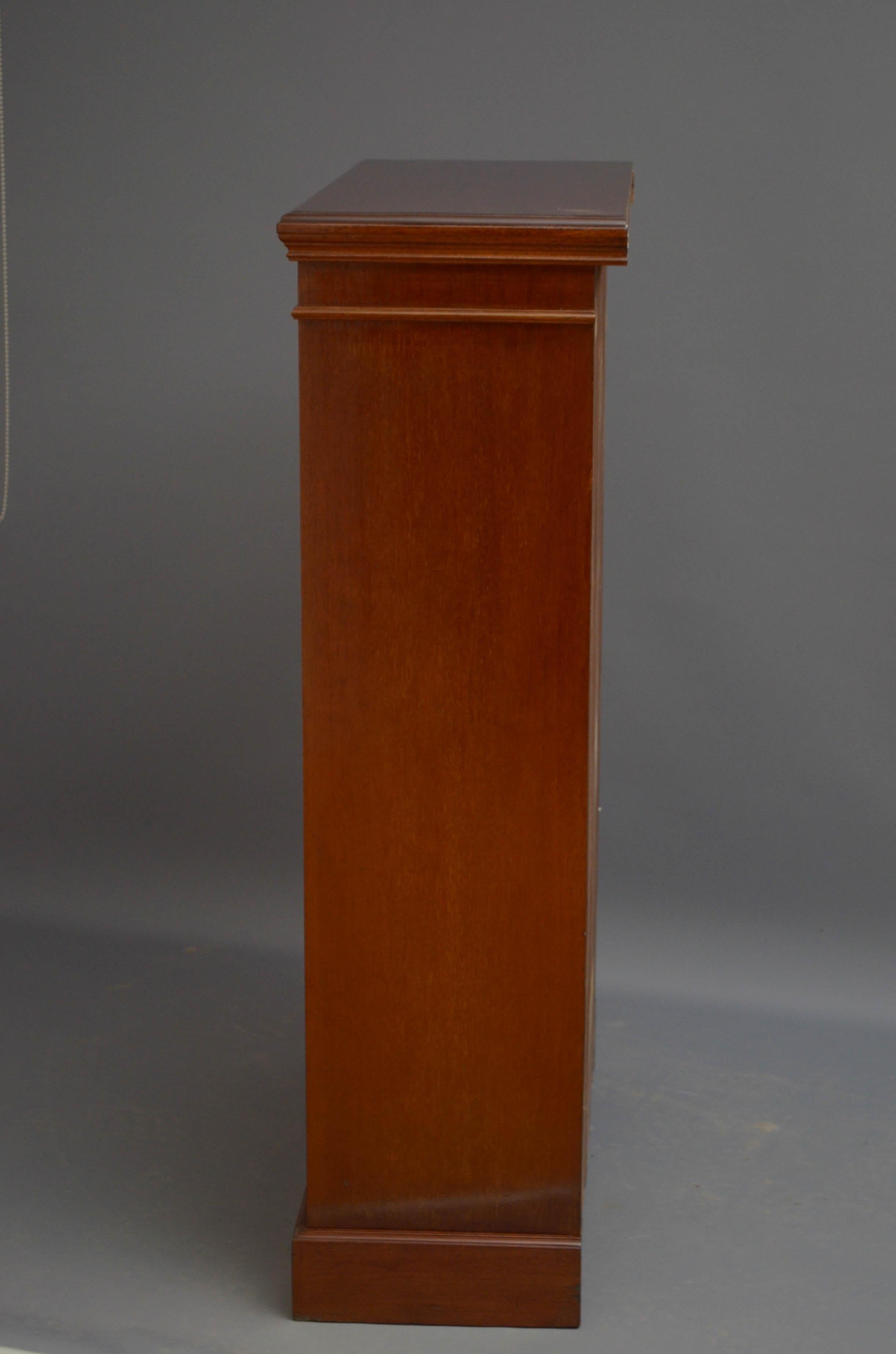 Late Victorian Mahogany Open Bookcase 4