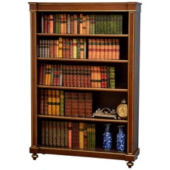 Late Victorian Mahogany Open Bookcase