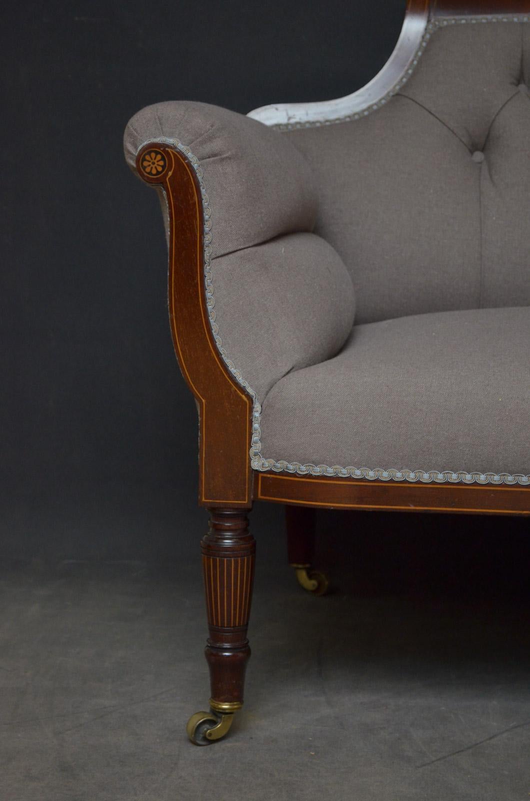 Late Victorian Mahogany Sofa 3