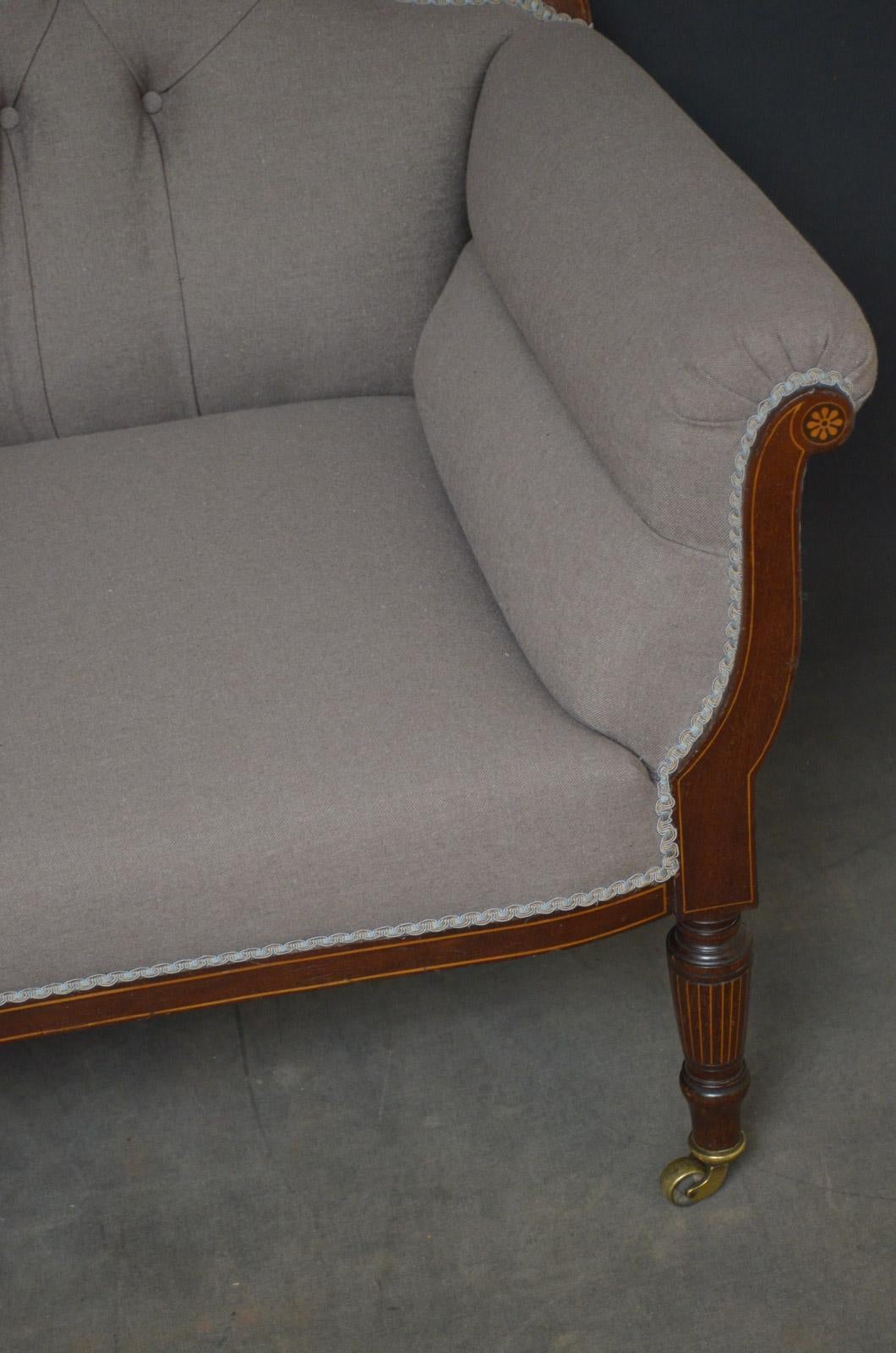 Late Victorian Mahogany Sofa 4