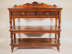 Late Victorian Oak and Pollard Oak Etagere