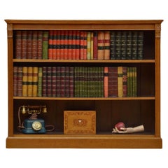 Late Victorian Oak Open Bookcase