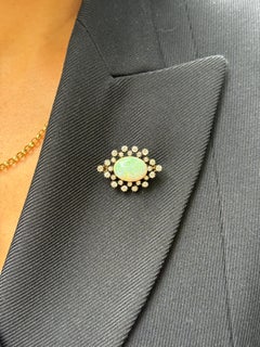 Late Victorian Opal and Diamond Brooch
