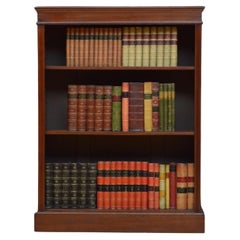 Late Victorian Open Bookcase in Mahogany