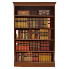 Late Victorian Open Bookcase in Walnut