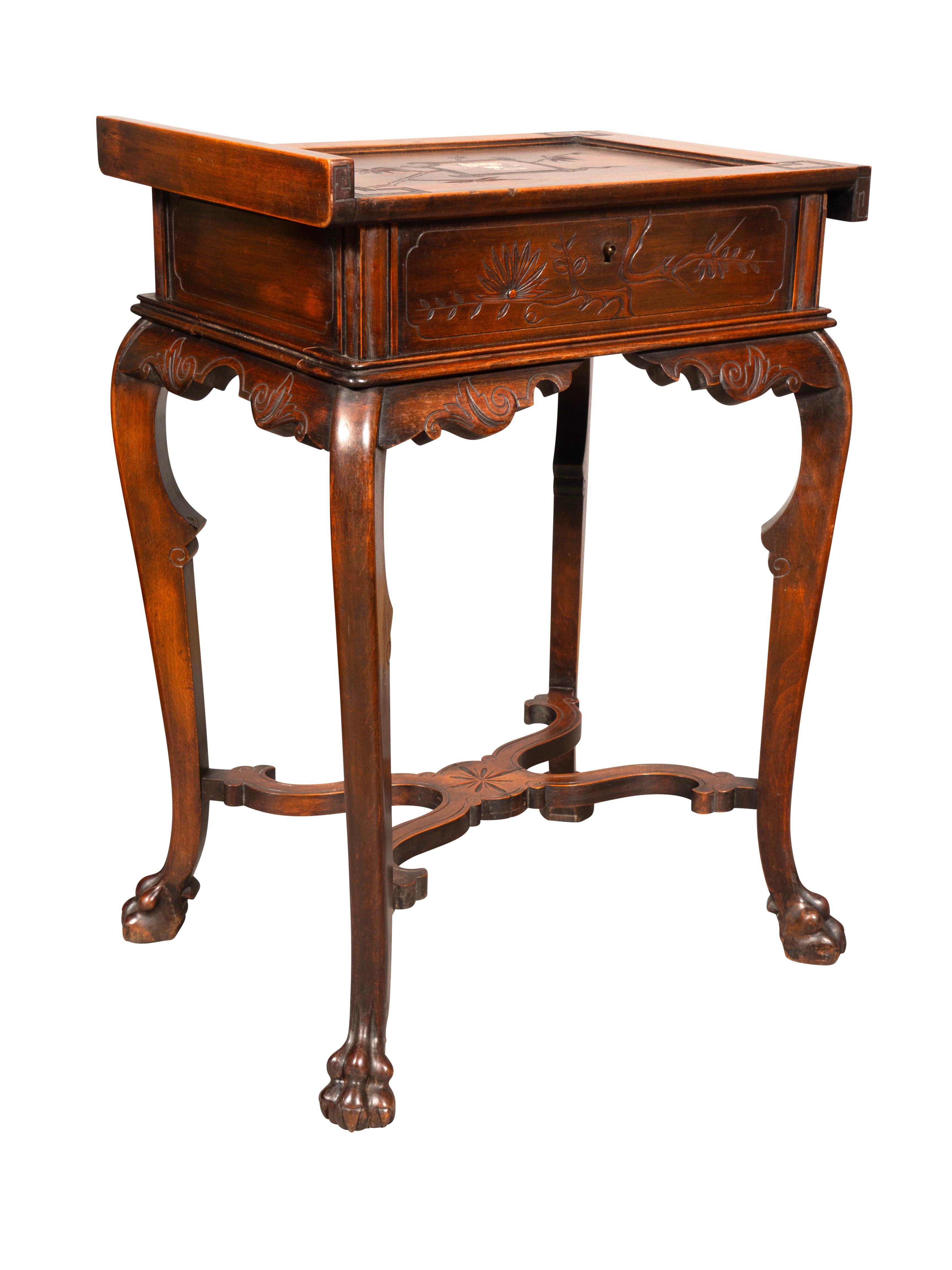 Late Victorian Orientalist Dressing Table In Good Condition For Sale In Essex, MA